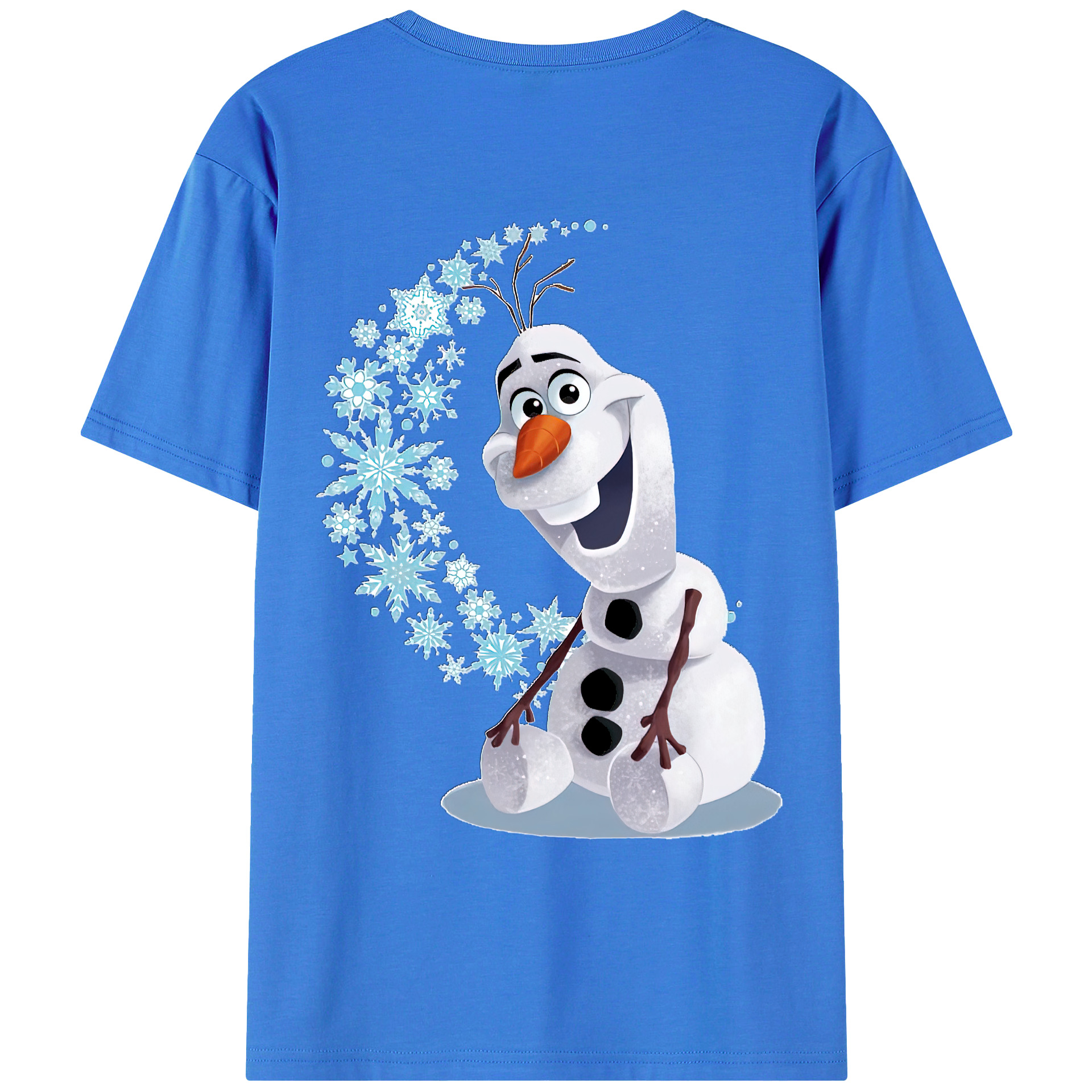 （画像用） アナと雪の女王 アンナ エルサ Frozen Anna Elsa 綿100％ メンズ半袖Tシャツ（バックプリント） 通気性