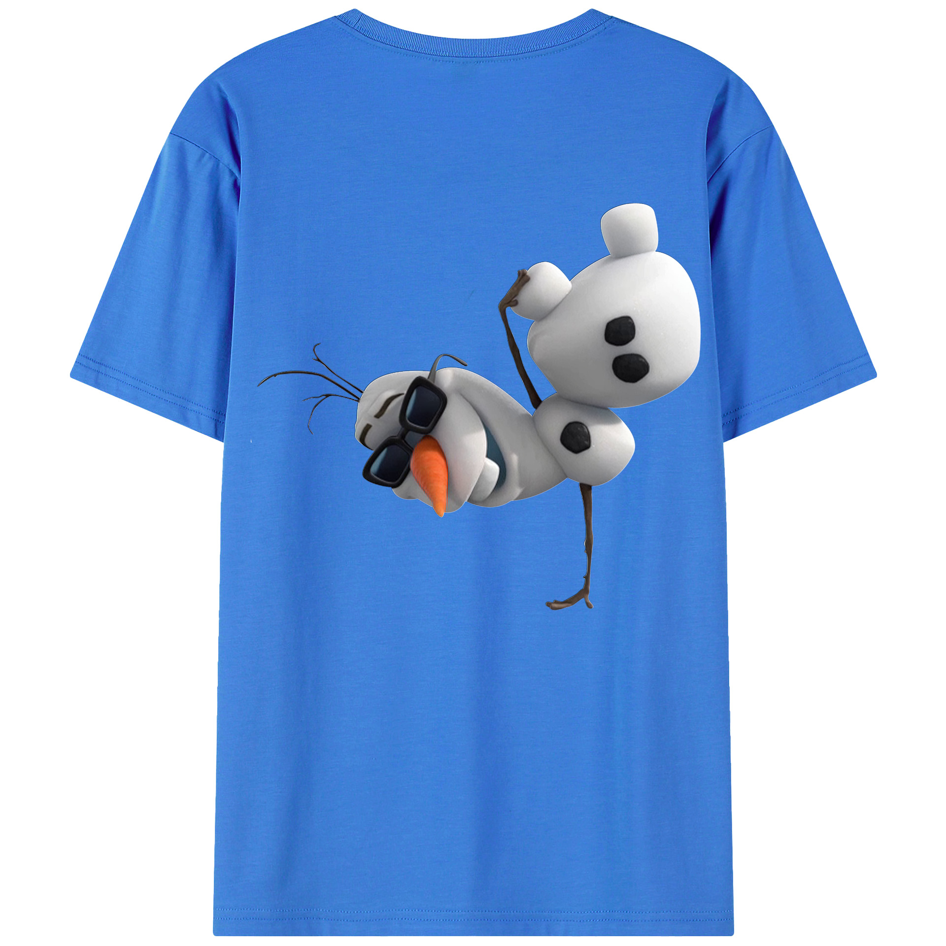 （画像用） アナと雪の女王 アンナ エルサ Frozen Anna Elsa 綿100％ メンズ半袖Tシャツ（バックプリント） 通気性