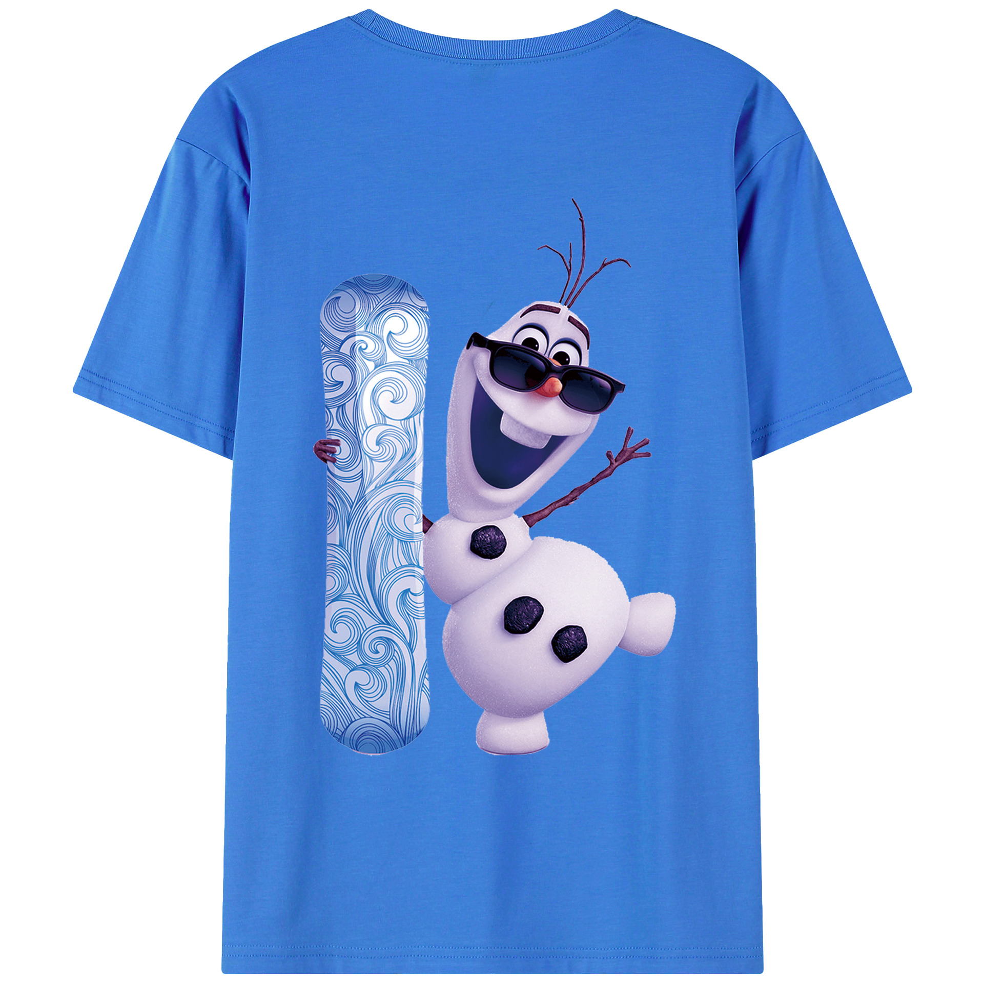 （画像用） アナと雪の女王 アンナ エルサ Frozen Anna Elsa 綿100％ メンズ半袖Tシャツ（バックプリント） 通気性