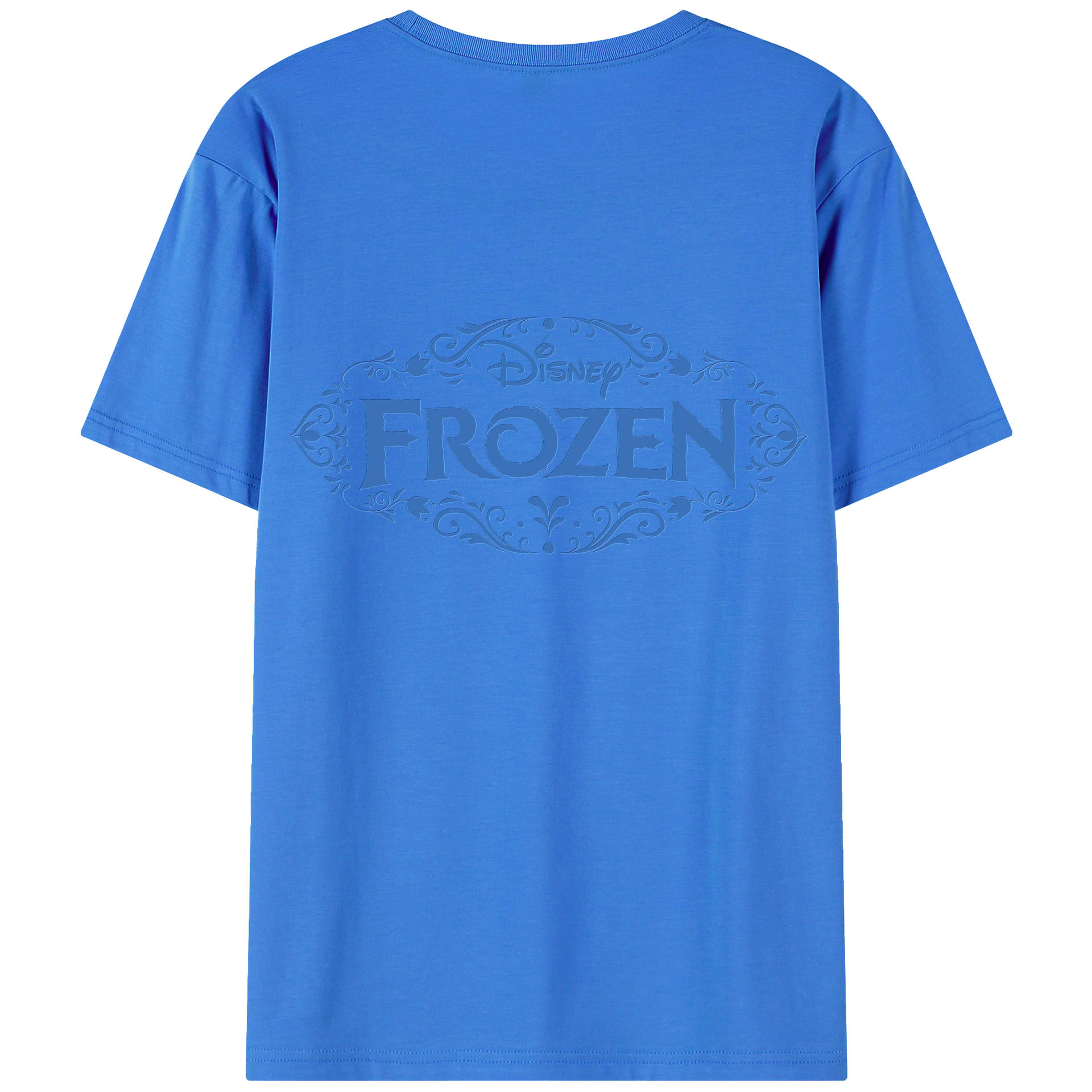（画像用） アナと雪の女王 アンナ エルサ Frozen Anna Elsa 綿100％ メンズ半袖Tシャツ（バックプリント） 通気性