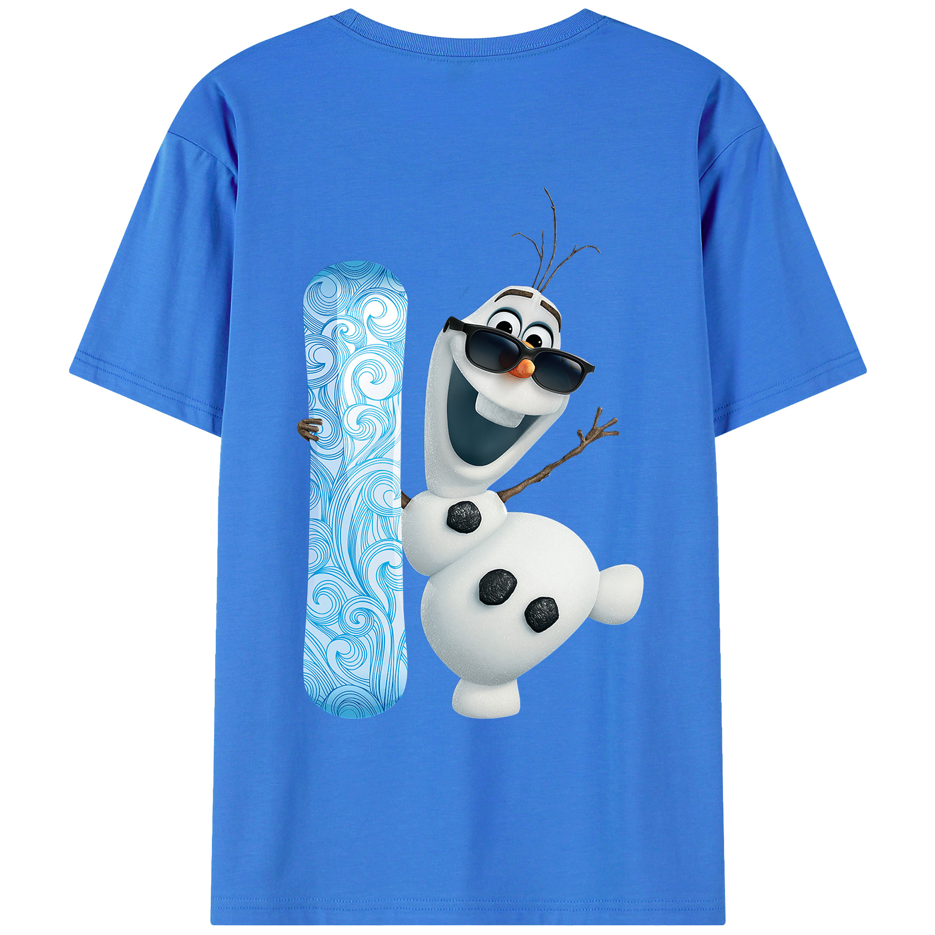 （画像用） アナと雪の女王 アンナ エルサ Frozen Anna Elsa 綿100％ メンズ半袖Tシャツ（バックプリント） 通気性