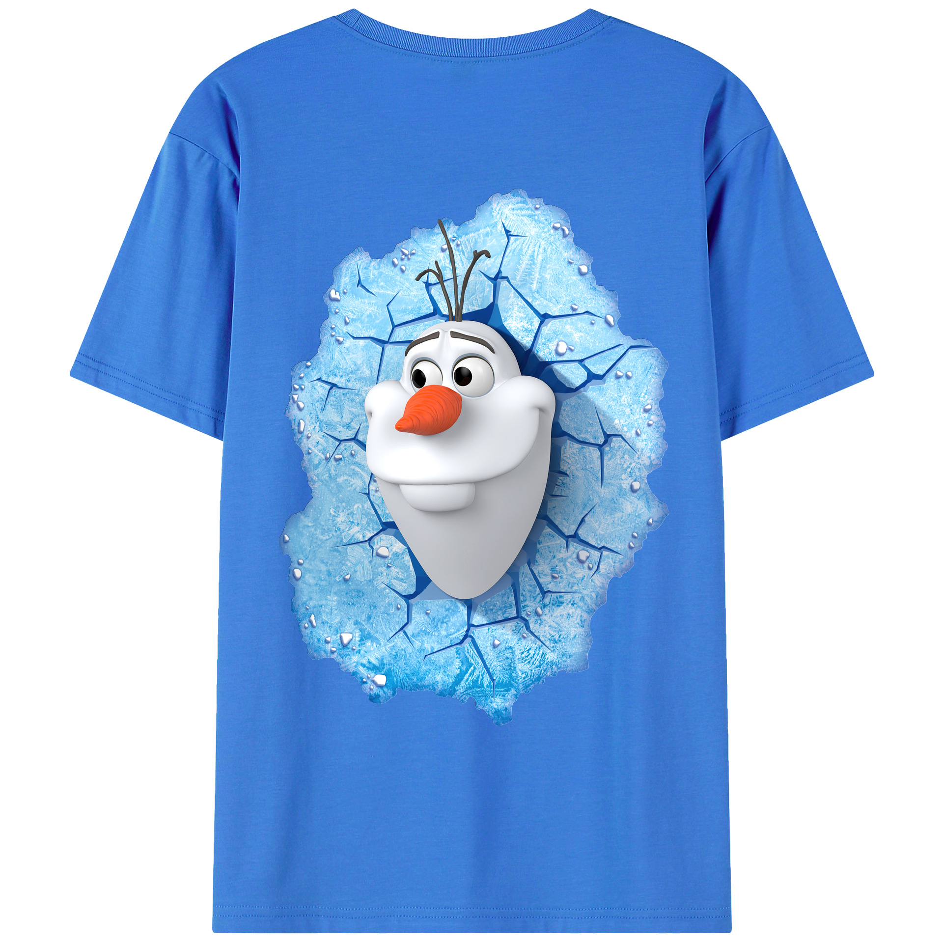 （画像用） アナと雪の女王 アンナ エルサ Frozen Anna Elsa 綿100％ メンズ半袖Tシャツ（バックプリント） 通気性