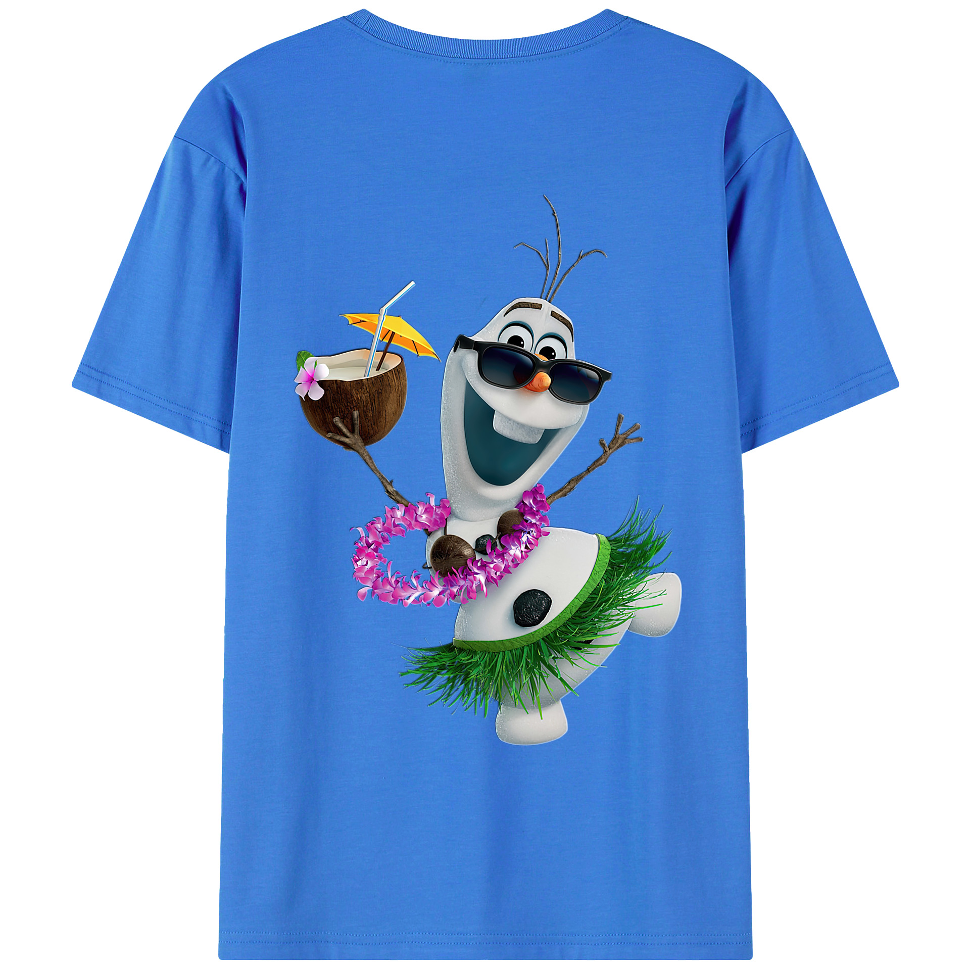 （画像用） アナと雪の女王 アンナ エルサ Frozen Anna Elsa 綿100％ メンズ半袖Tシャツ（バックプリント） 通気性