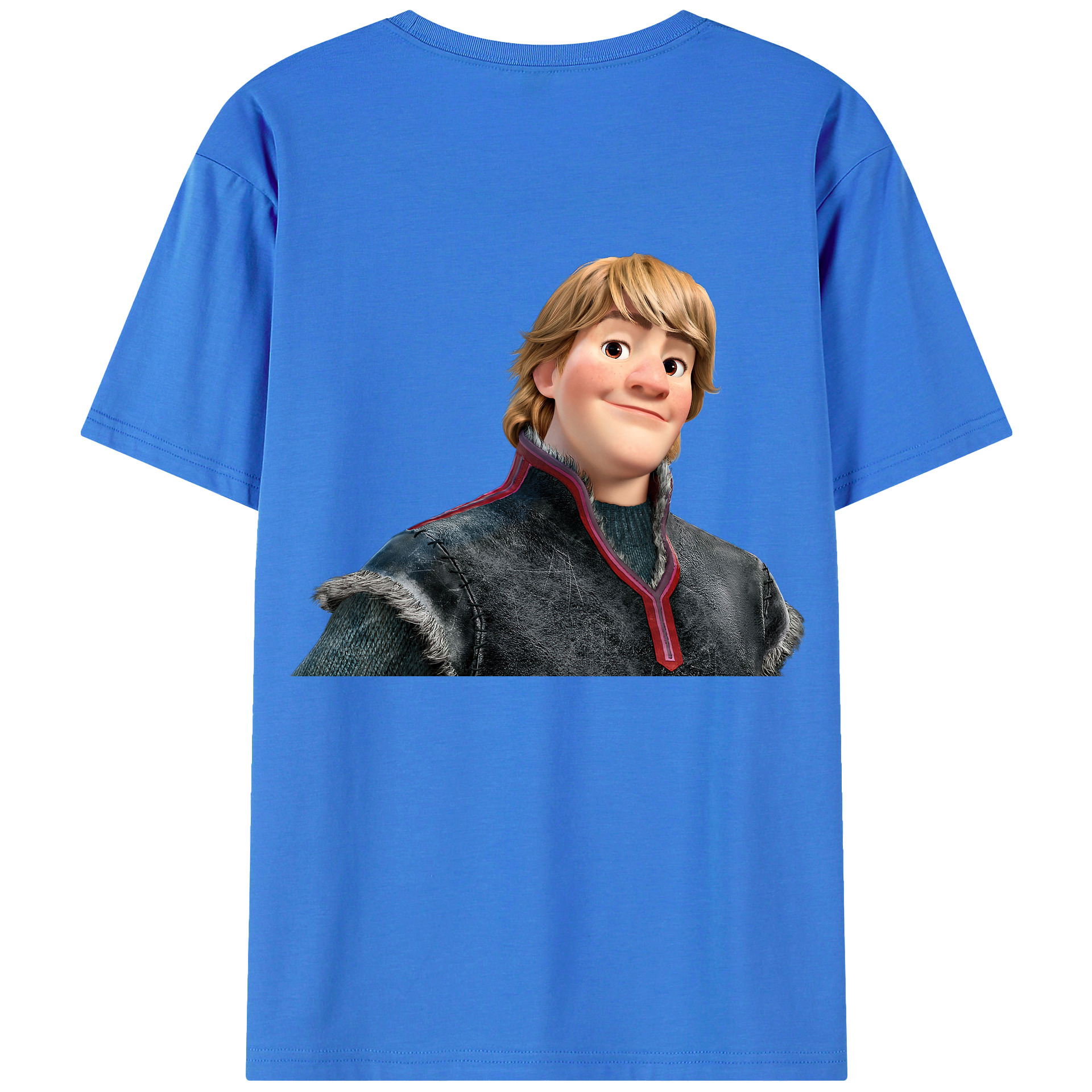 （画像用） アナと雪の女王 アンナ エルサ Frozen Anna Elsa 綿100％ メンズ半袖Tシャツ（バックプリント） 通気性