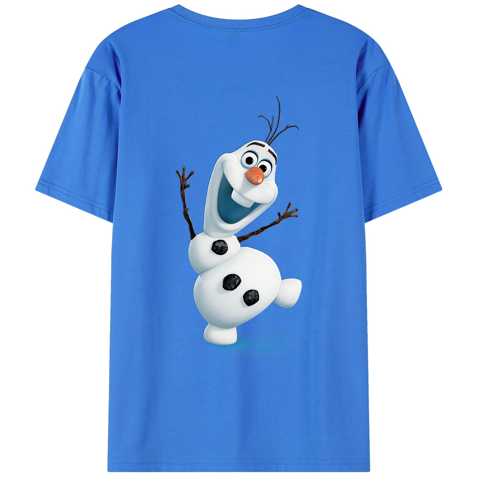 （画像用） アナと雪の女王 アンナ エルサ Frozen Anna Elsa 綿100％ メンズ半袖Tシャツ（バックプリント） 通気性