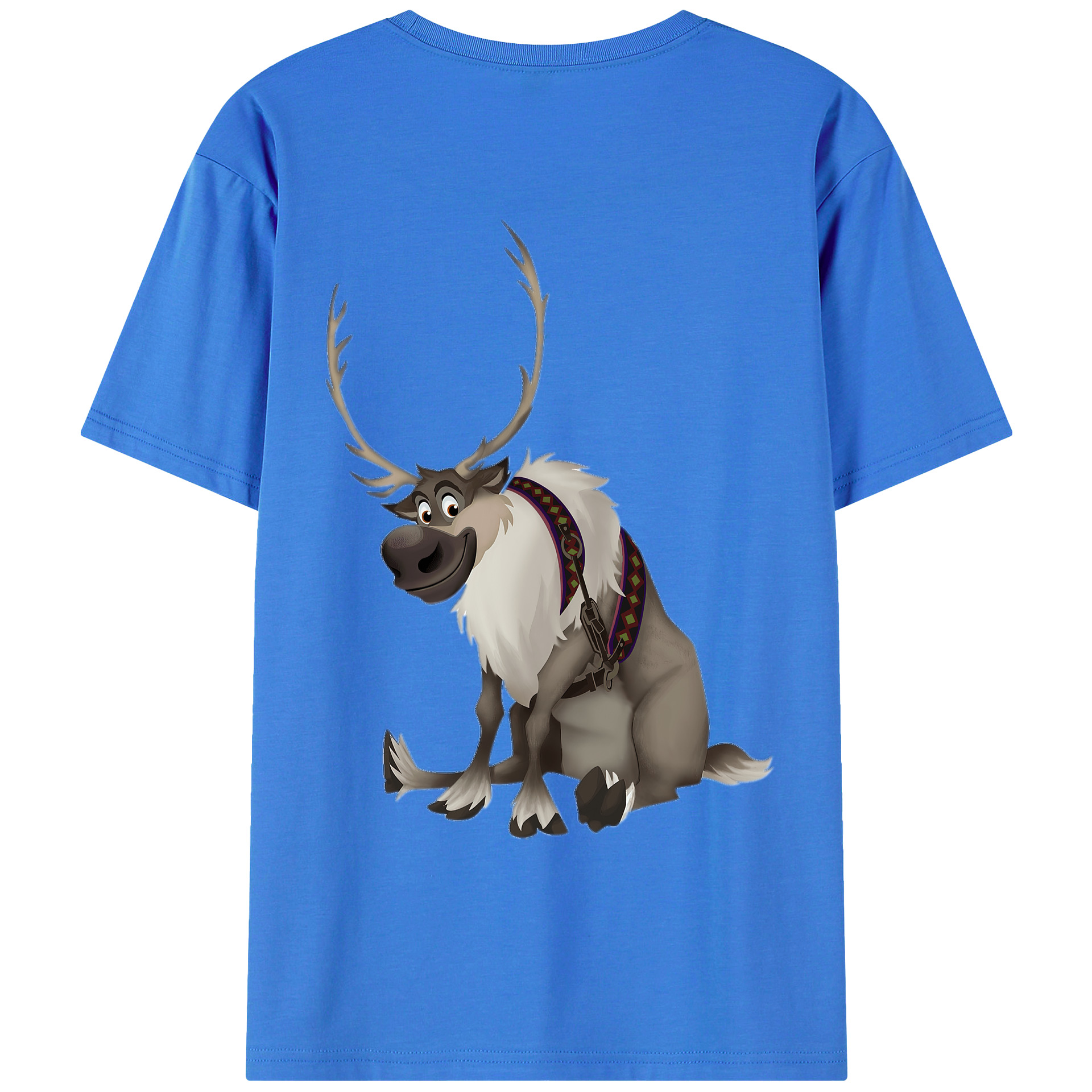 （画像用） アナと雪の女王 アンナ エルサ Frozen Anna Elsa 綿100％ メンズ半袖Tシャツ（バックプリント） 通気性