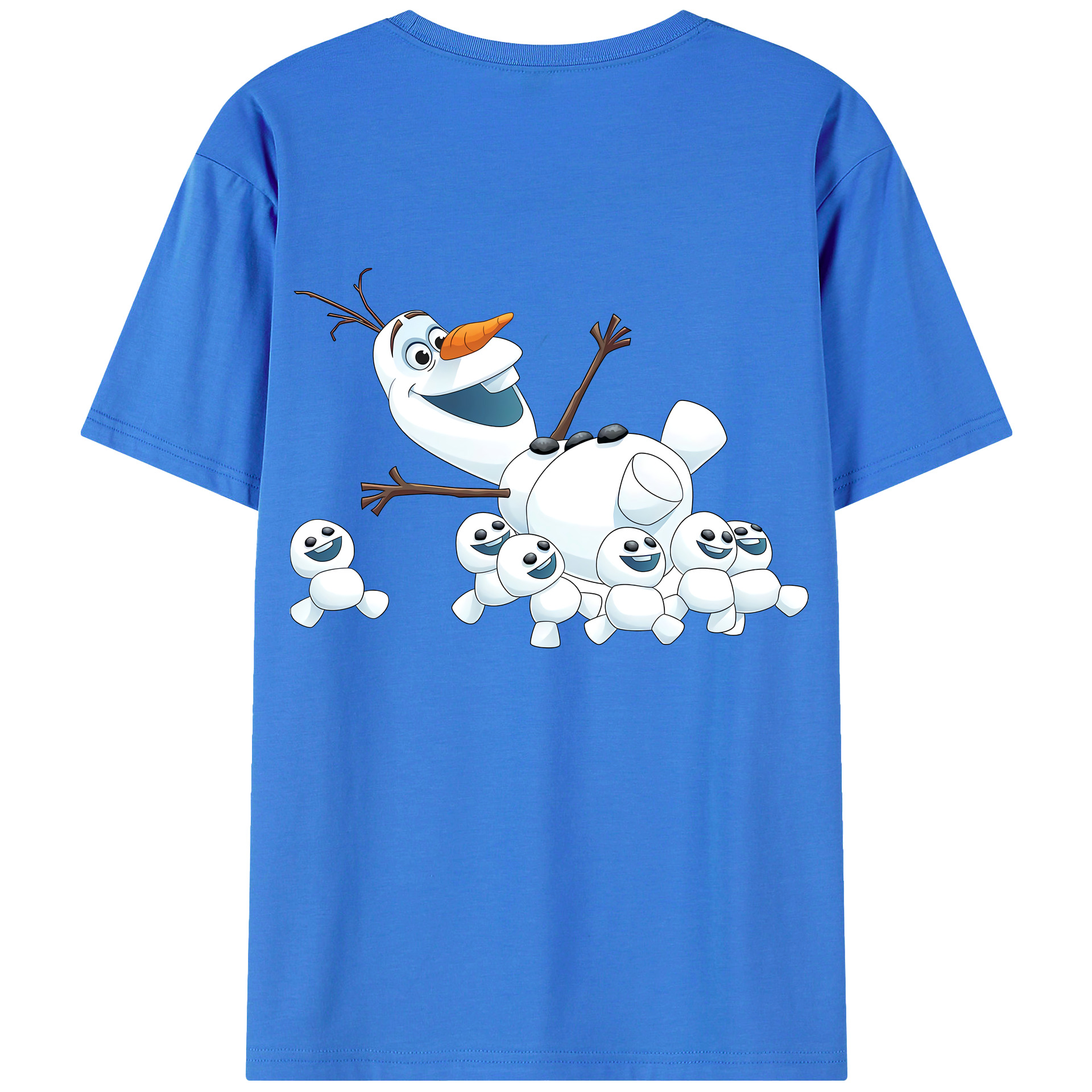 （画像用） アナと雪の女王 アンナ エルサ Frozen Anna Elsa 綿100％ メンズ半袖Tシャツ（バックプリント） 通気性