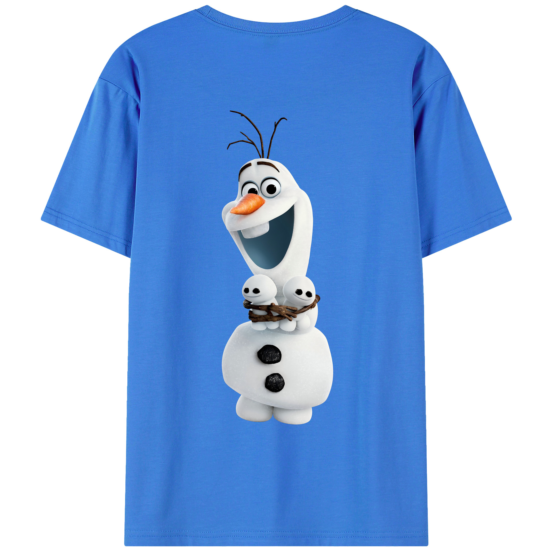 （画像用） アナと雪の女王 アンナ エルサ Frozen Anna Elsa 綿100％ メンズ半袖Tシャツ（バックプリント） 通気性