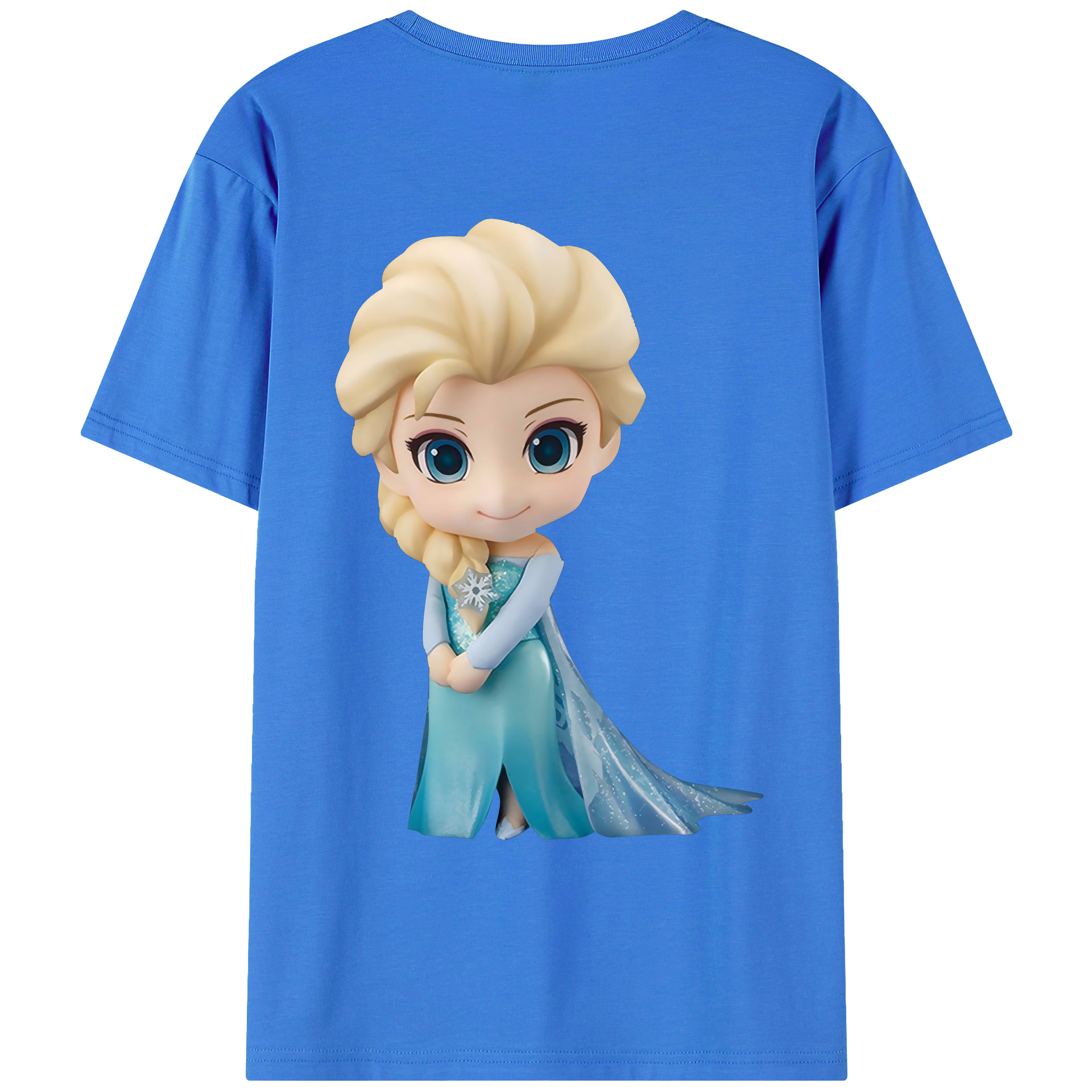 （画像用） アナと雪の女王 アンナ エルサ Frozen Anna Elsa 綿100％ メンズ半袖Tシャツ（バックプリント） 通気性