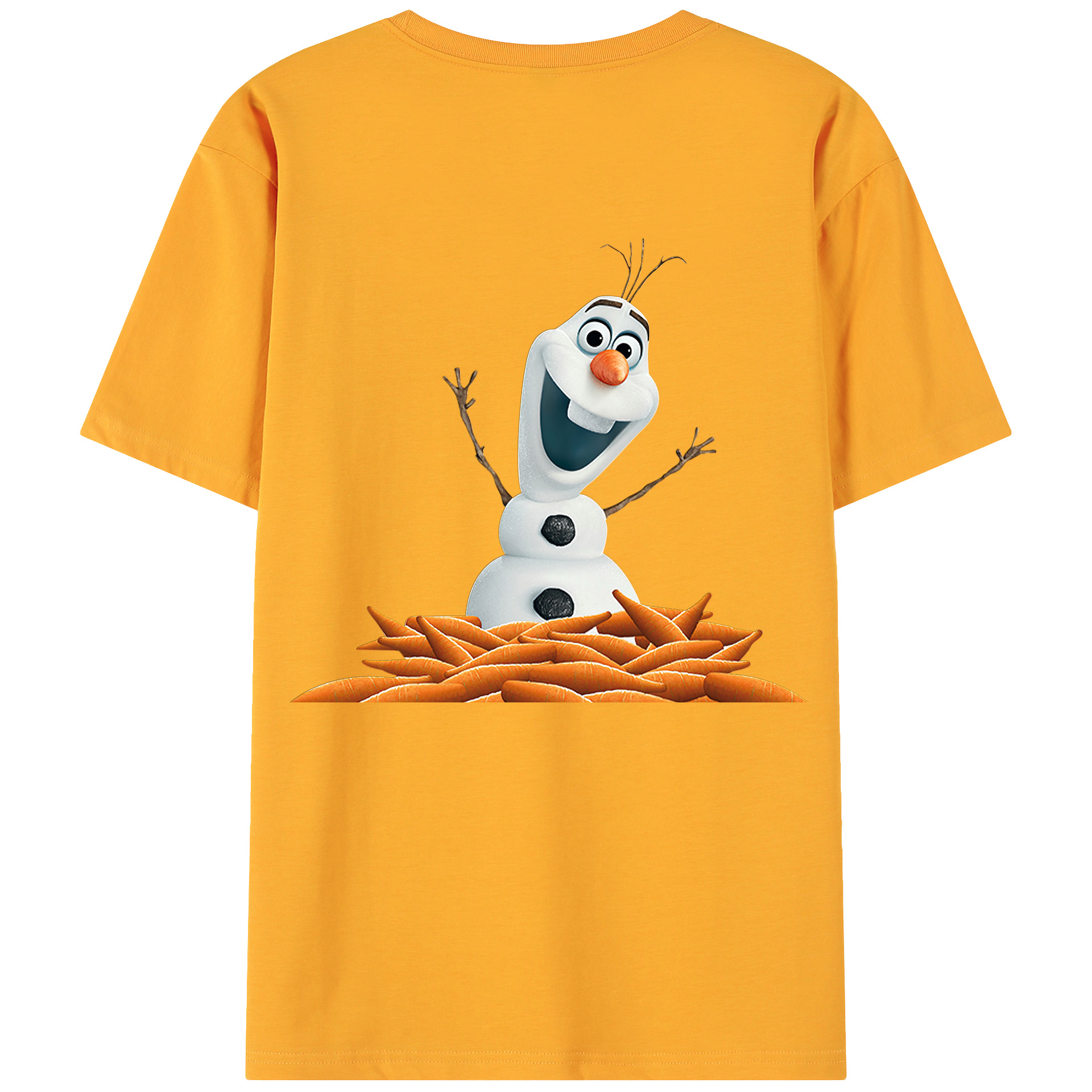 （画像用） アナと雪の女王 アンナ エルサ Frozen Anna Elsa 綿100％ メンズ半袖Tシャツ（バックプリント） 通気性