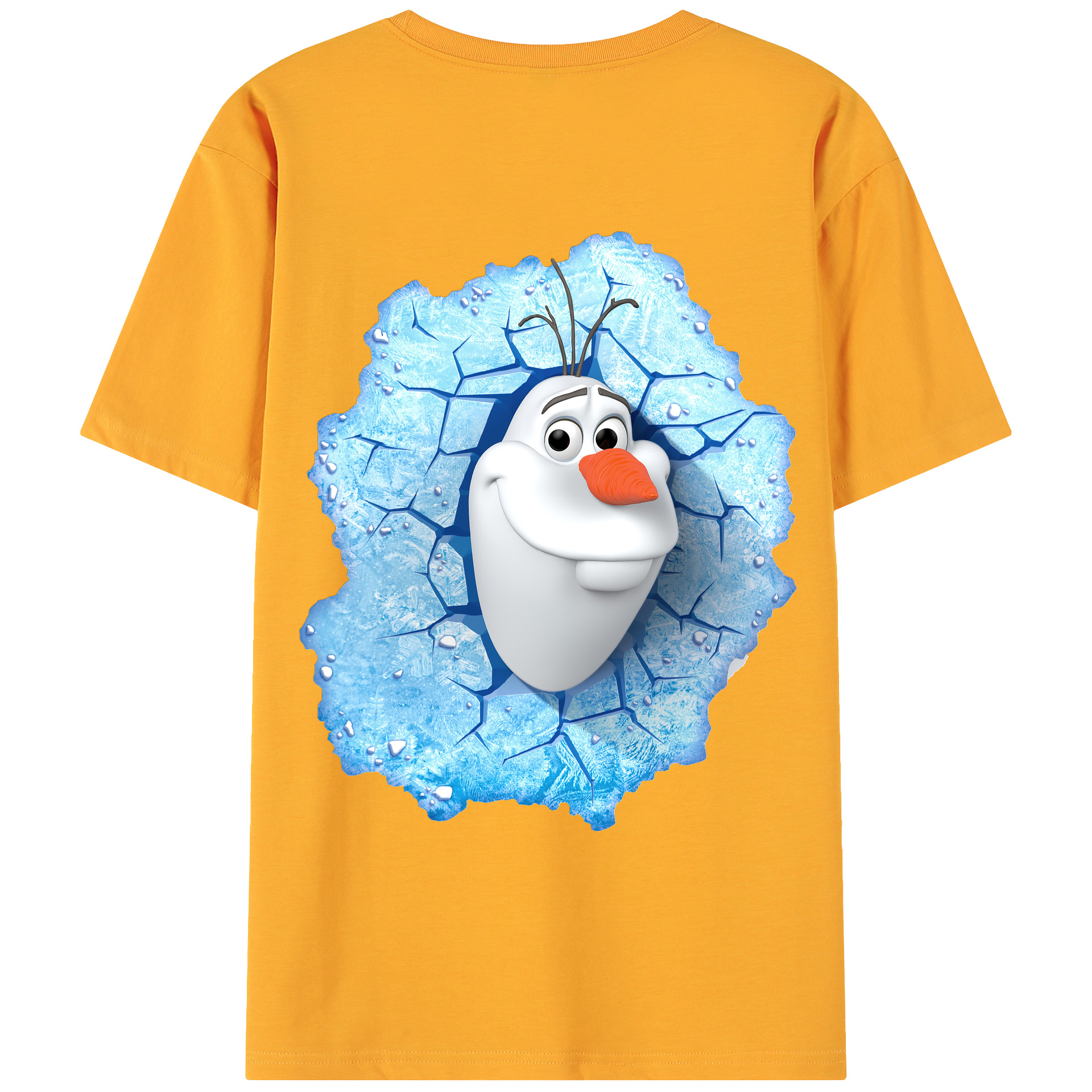 （画像用） アナと雪の女王 アンナ エルサ Frozen Anna Elsa 綿100％ メンズ半袖Tシャツ（バックプリント） 通気性