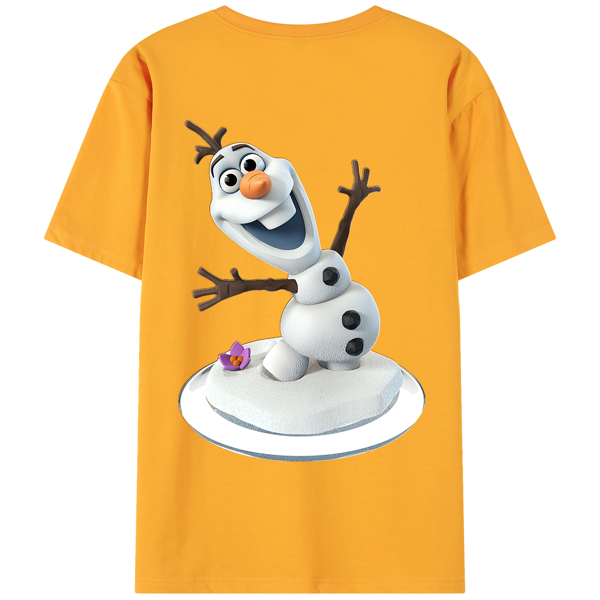 （画像用） アナと雪の女王 アンナ エルサ Frozen Anna Elsa 綿100％ メンズ半袖Tシャツ（バックプリント） 通気性
