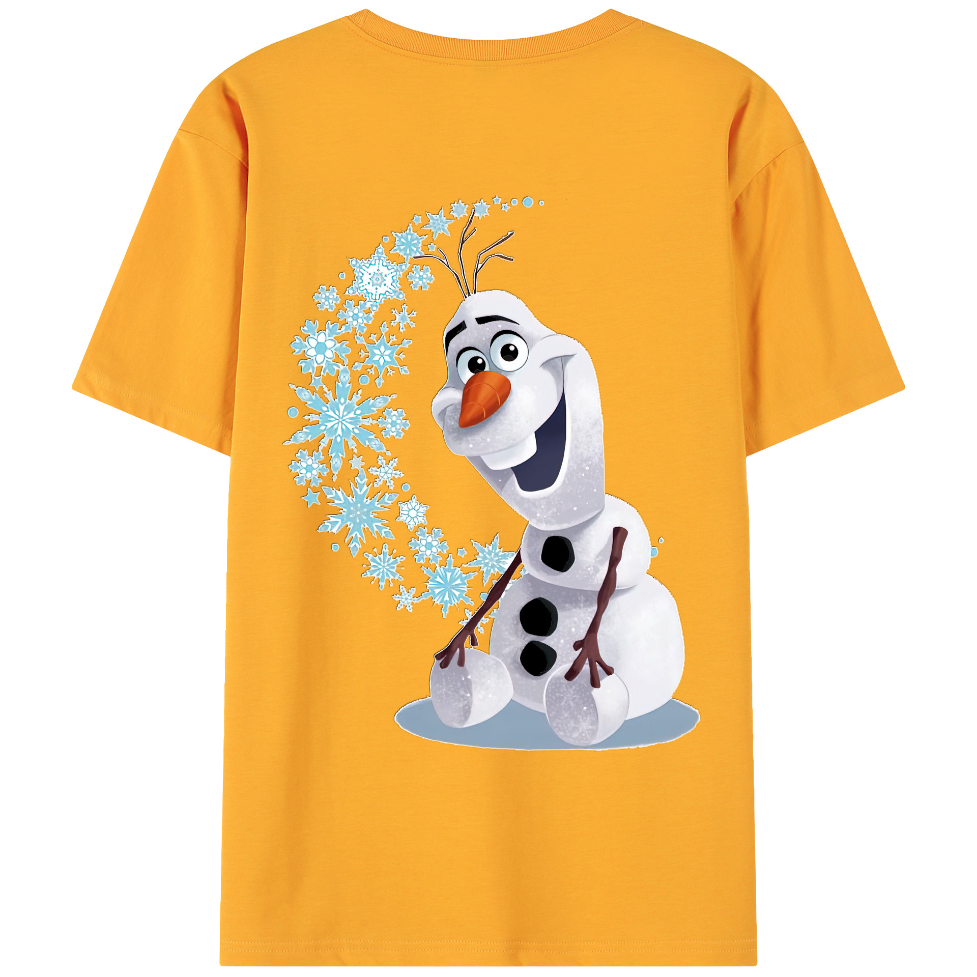 （画像用） アナと雪の女王 アンナ エルサ Frozen Anna Elsa 綿100％ メンズ半袖Tシャツ（バックプリント） 通気性