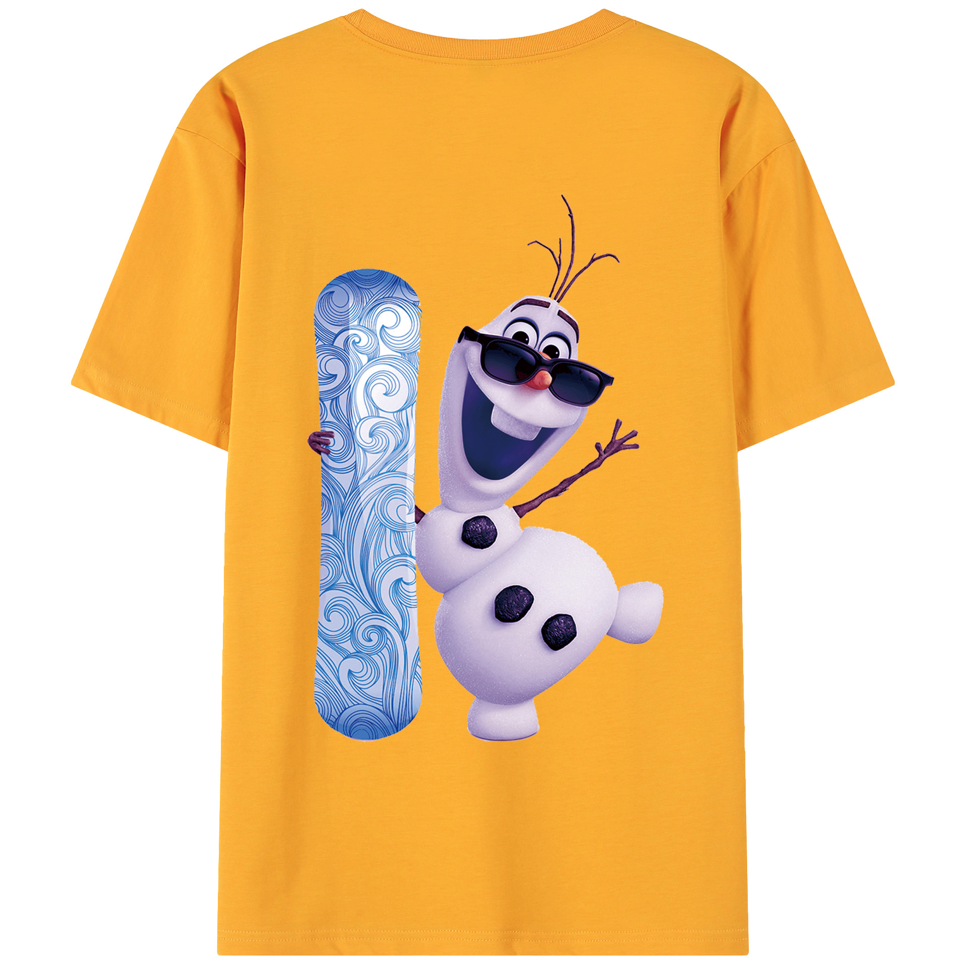 （画像用） アナと雪の女王 アンナ エルサ Frozen Anna Elsa 綿100％ メンズ半袖Tシャツ（バックプリント） 通気性