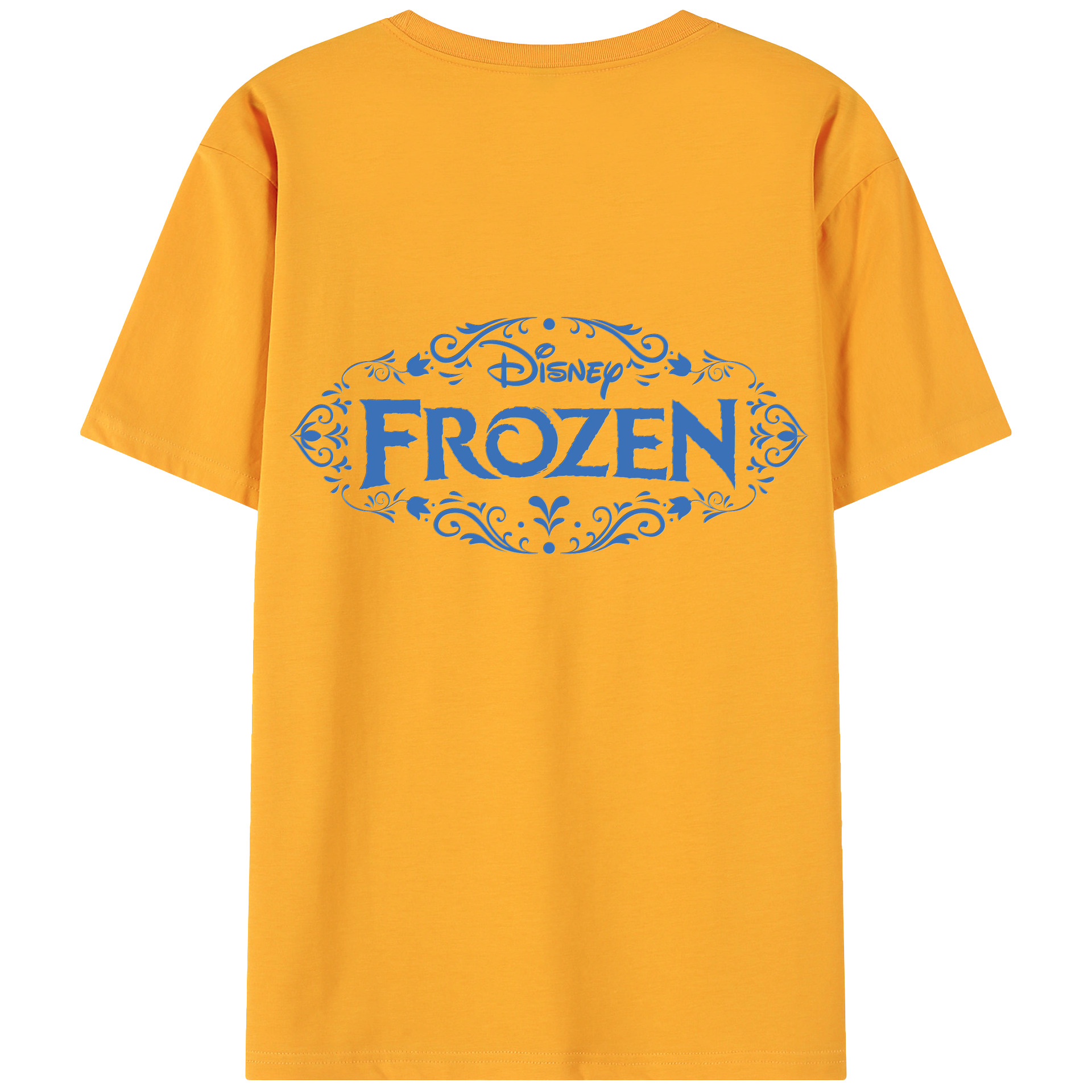 （画像用） アナと雪の女王 アンナ エルサ Frozen Anna Elsa 綿100％ メンズ半袖Tシャツ（バックプリント） 通気性