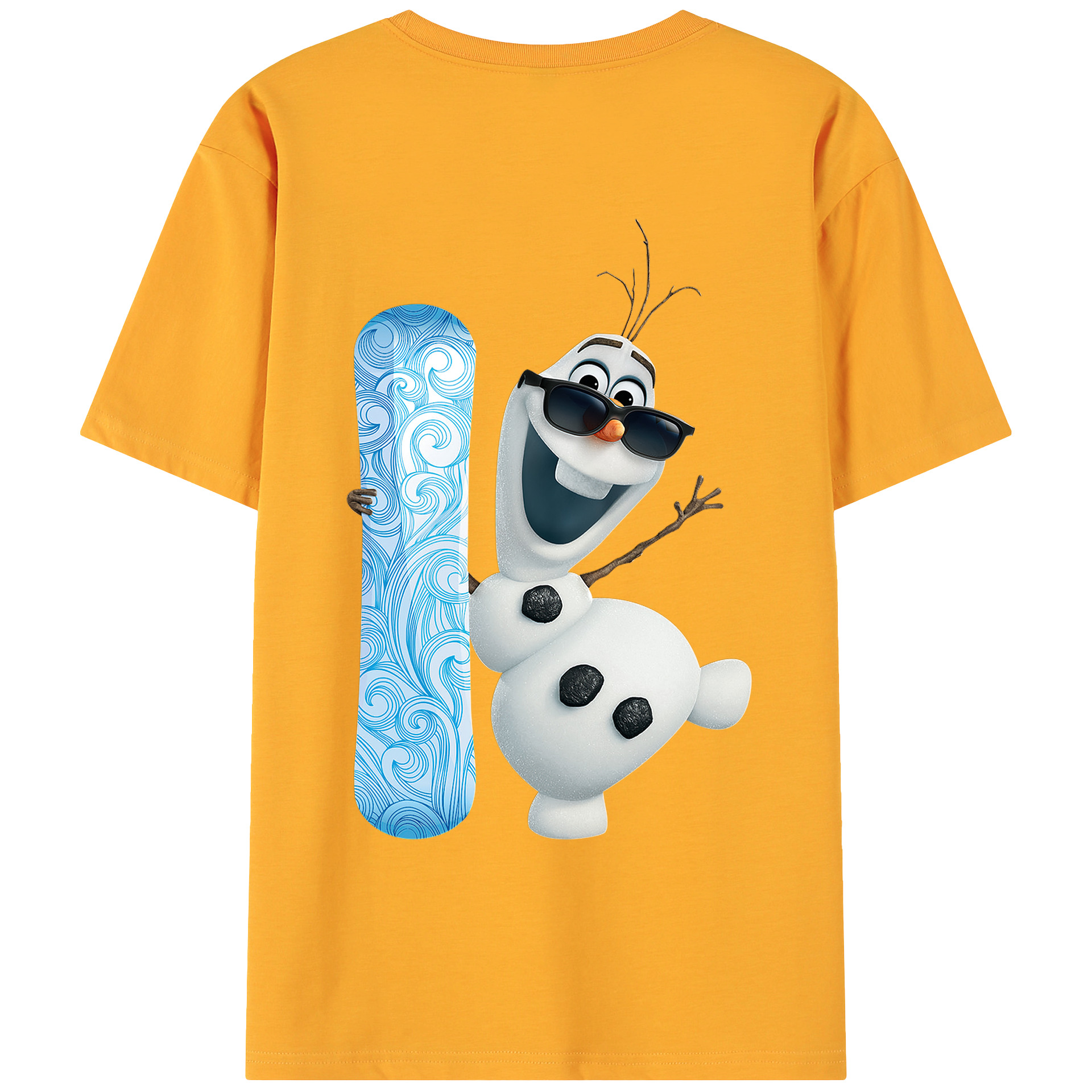 （画像用） アナと雪の女王 アンナ エルサ Frozen Anna Elsa 綿100％ メンズ半袖Tシャツ（バックプリント） 通気性