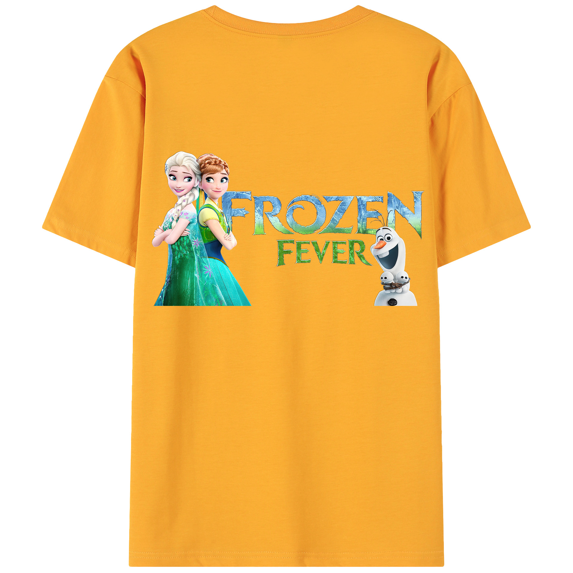 （画像用） アナと雪の女王 アンナ エルサ Frozen Anna Elsa 綿100％ メンズ半袖Tシャツ（バックプリント） 通気性