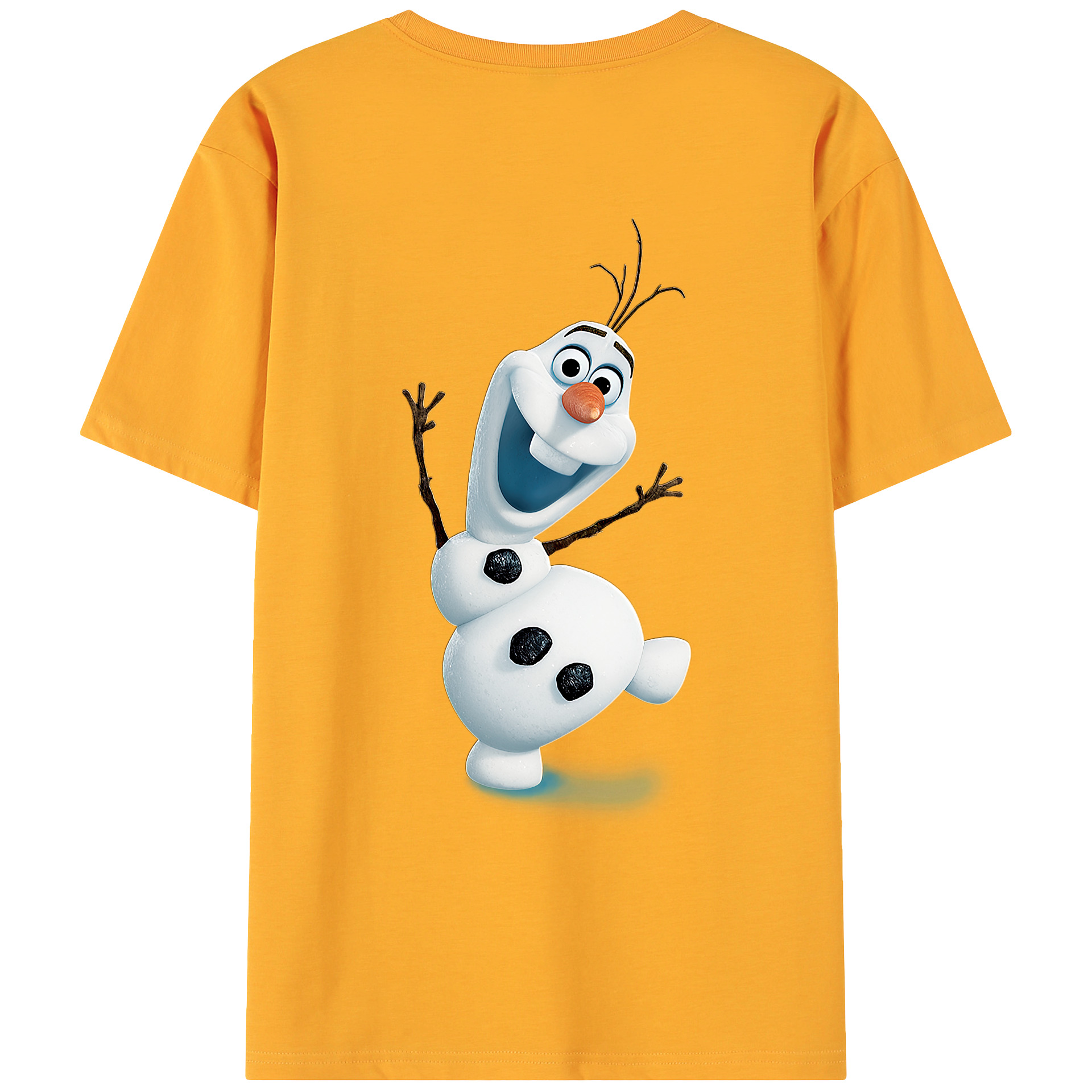 （画像用） アナと雪の女王 アンナ エルサ Frozen Anna Elsa 綿100％ メンズ半袖Tシャツ（バックプリント） 通気性