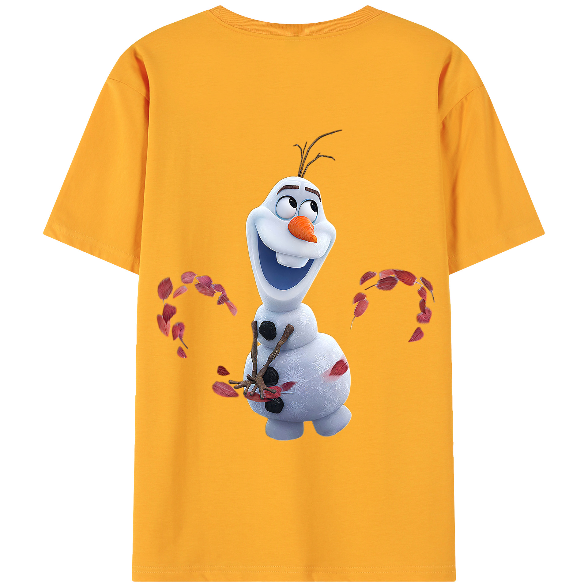 （画像用） アナと雪の女王 アンナ エルサ Frozen Anna Elsa 綿100％ メンズ半袖Tシャツ（バックプリント） 通気性