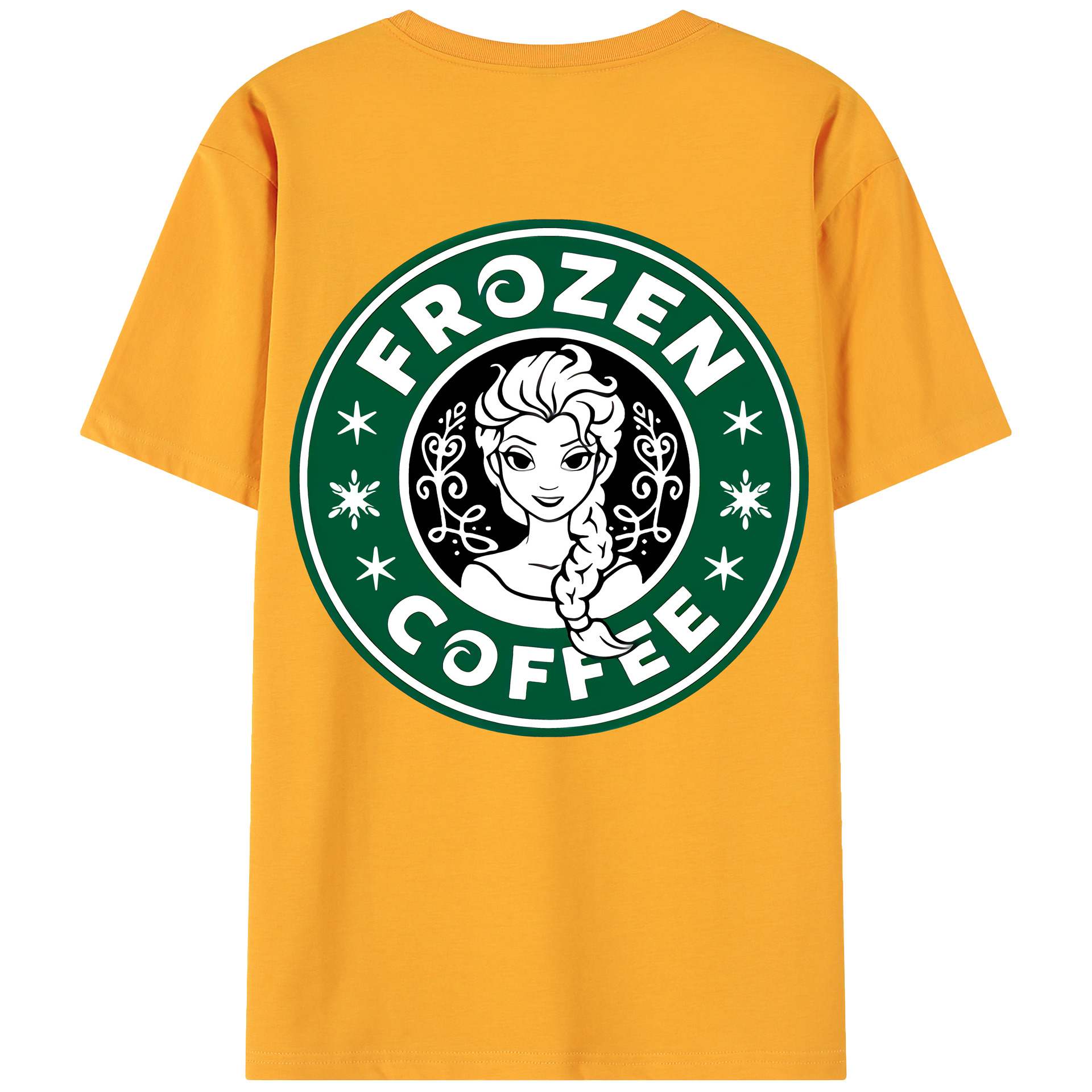 （画像用） アナと雪の女王 アンナ エルサ Frozen Anna Elsa 綿100％ メンズ半袖Tシャツ（バックプリント） 通気性