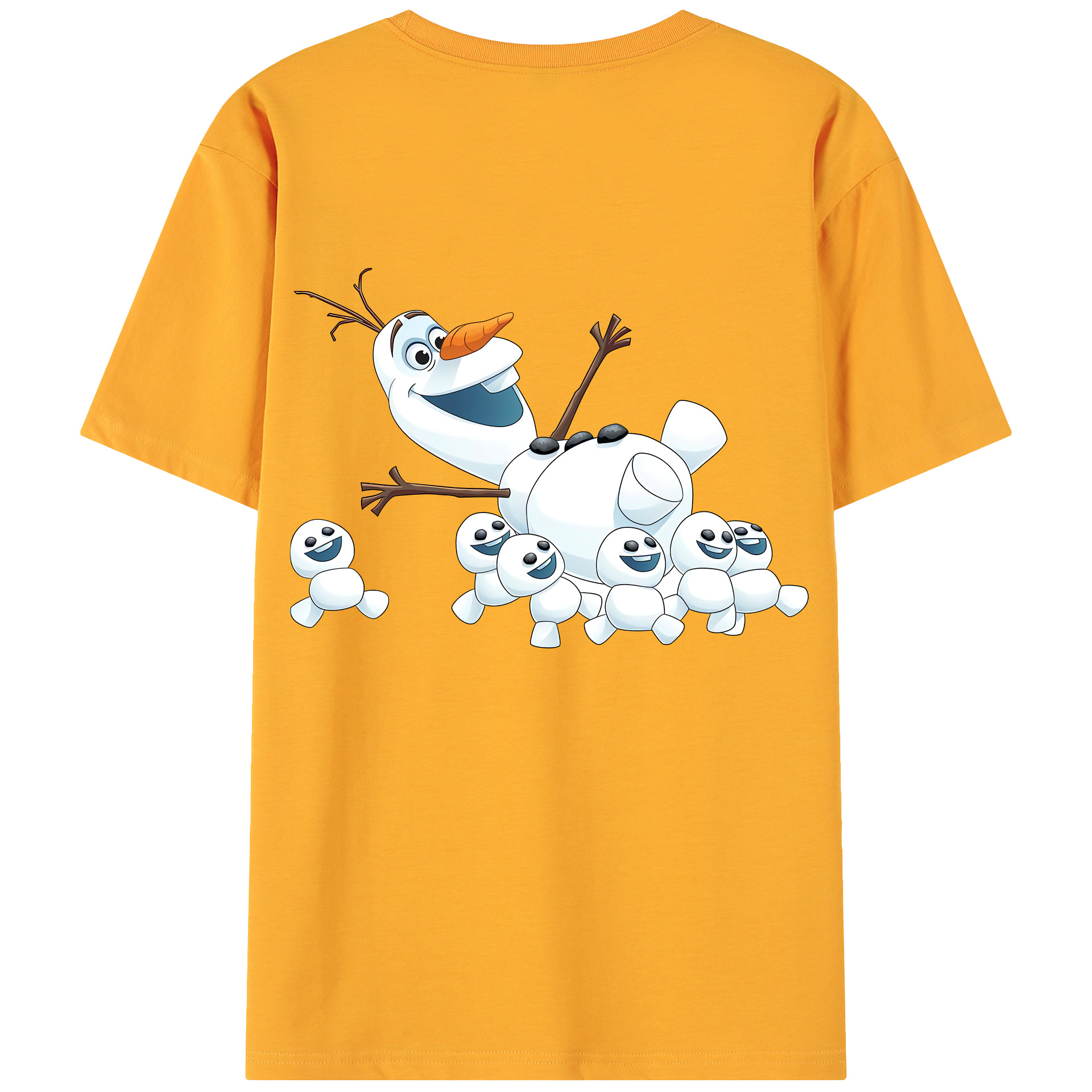 （画像用） アナと雪の女王 アンナ エルサ Frozen Anna Elsa 綿100％ メンズ半袖Tシャツ（バックプリント） 通気性