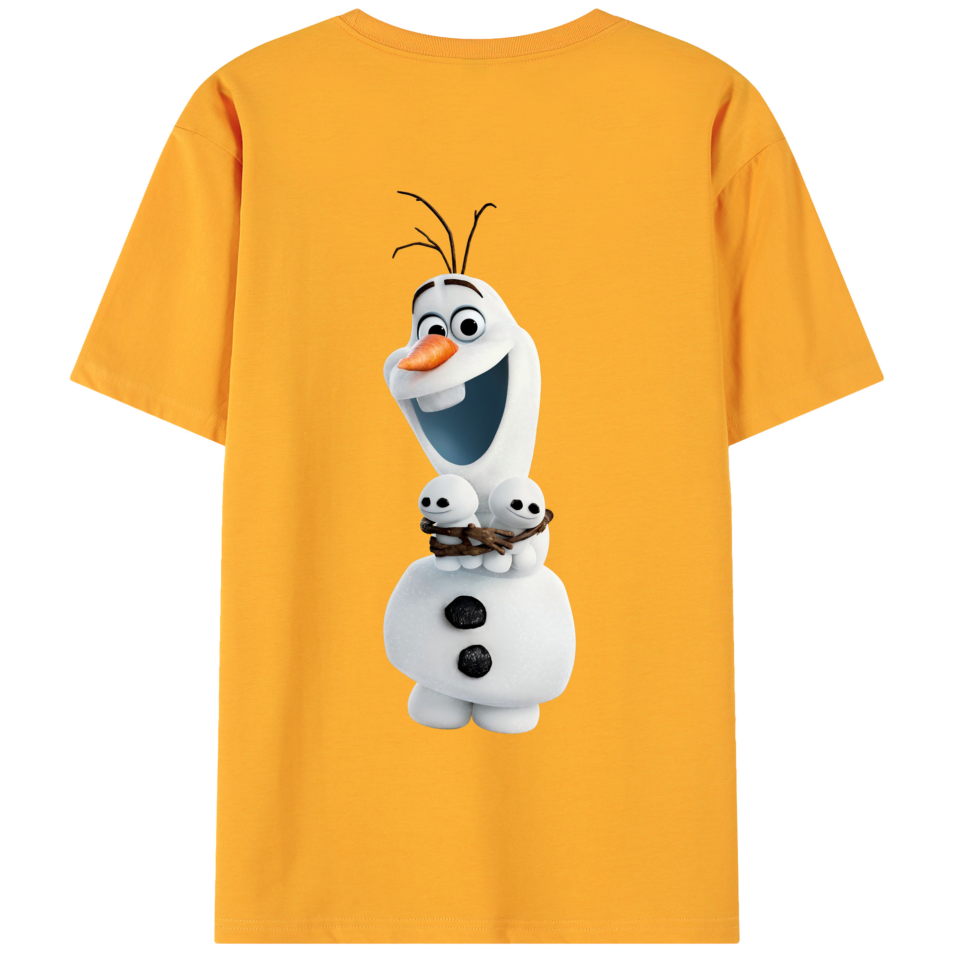 （画像用） アナと雪の女王 アンナ エルサ Frozen Anna Elsa 綿100％ メンズ半袖Tシャツ（バックプリント） 通気性