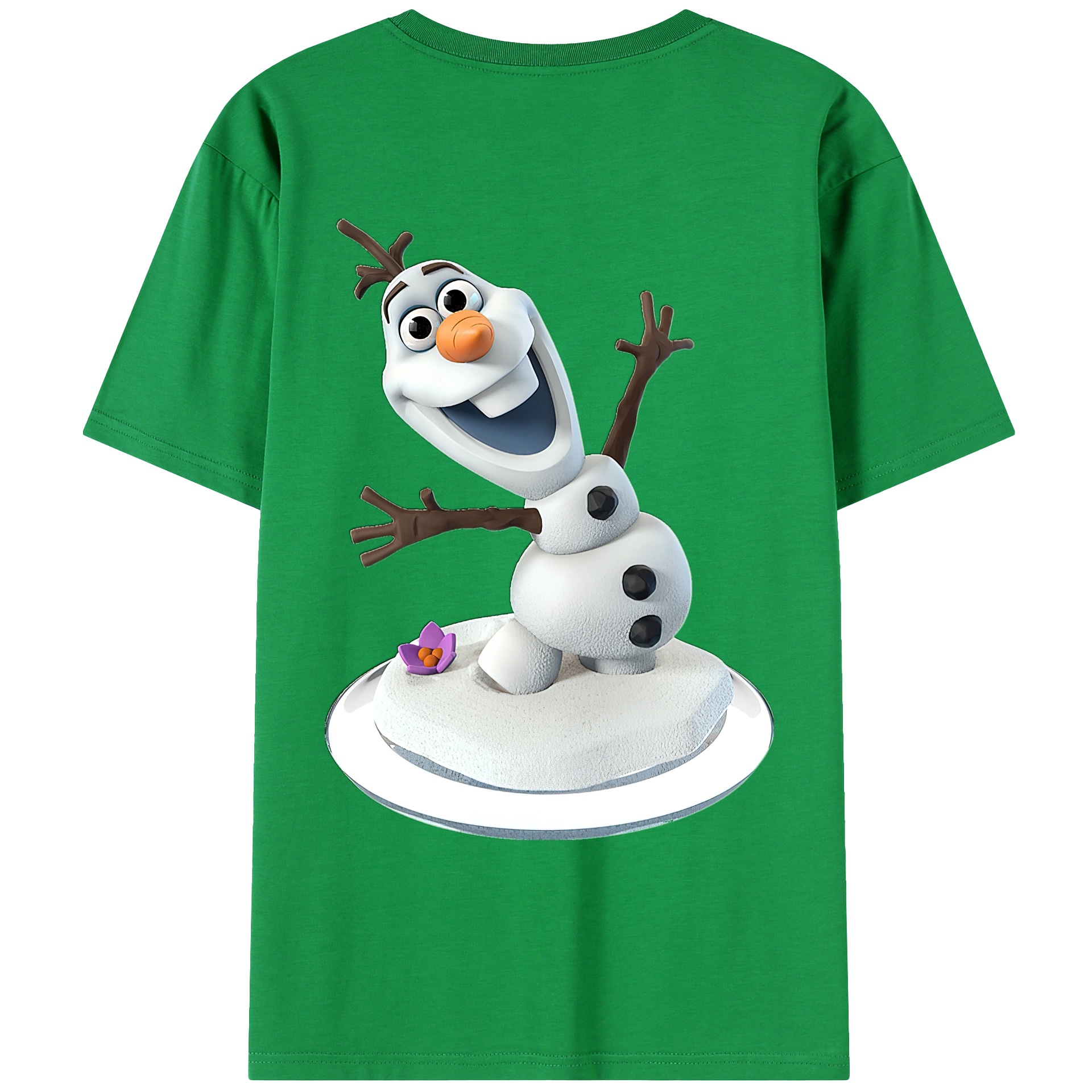 （画像用） アナと雪の女王 アンナ エルサ Frozen Anna Elsa 綿100％ メンズ半袖Tシャツ（バックプリント） 通気性