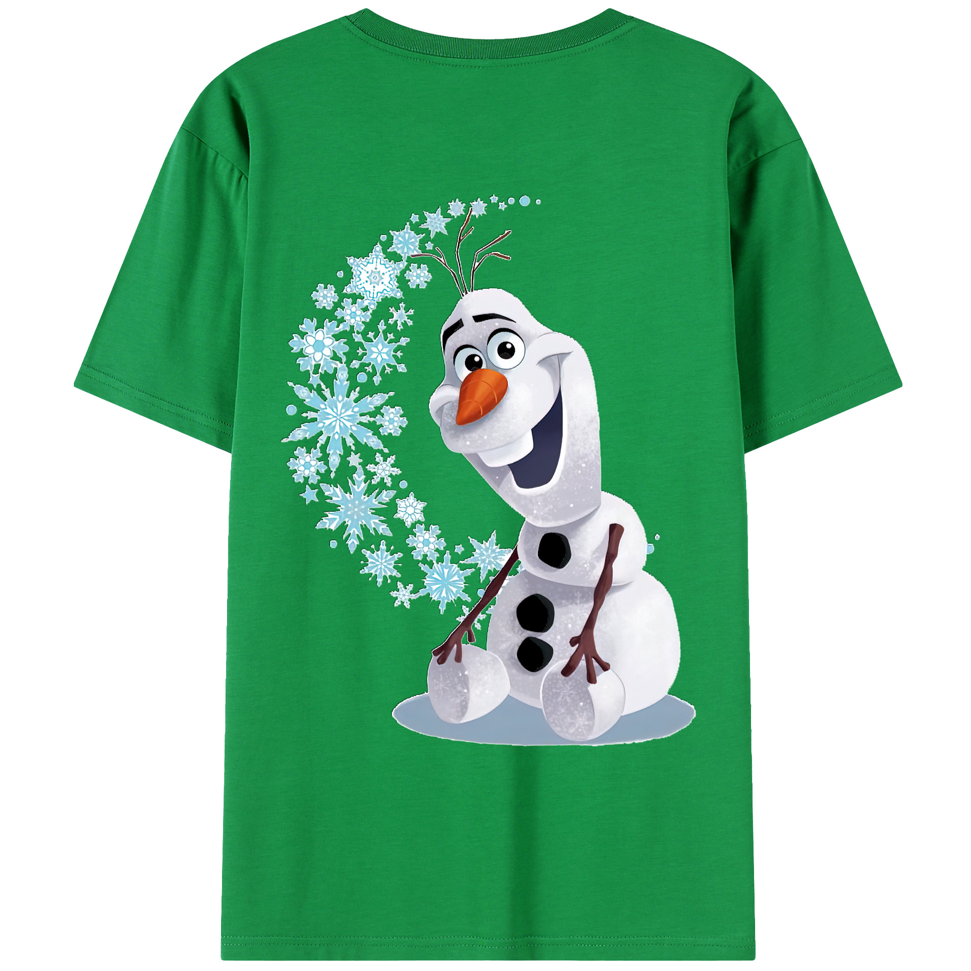 （画像用） アナと雪の女王 アンナ エルサ Frozen Anna Elsa 綿100％ メンズ半袖Tシャツ（バックプリント） 通気性