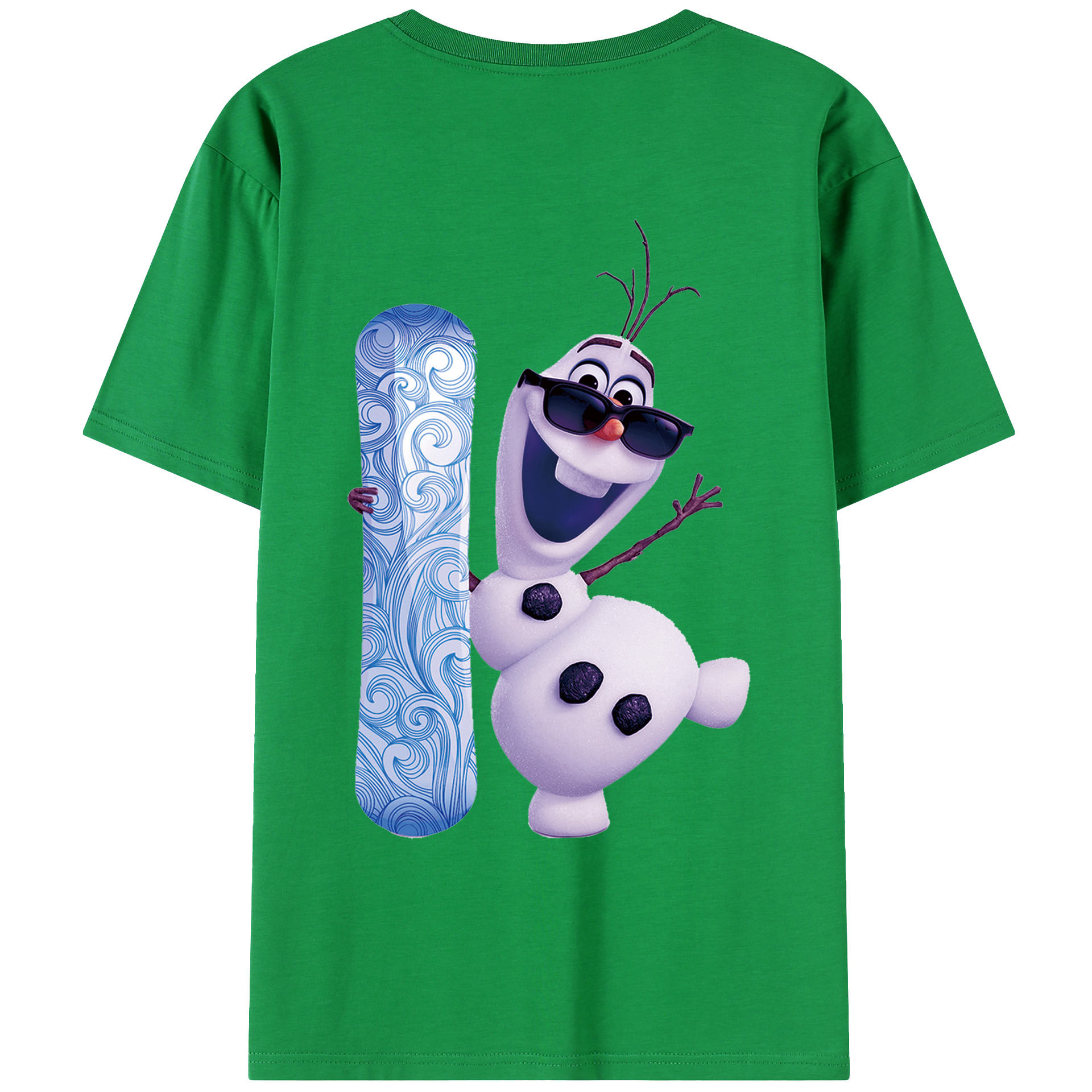 （画像用） アナと雪の女王 アンナ エルサ Frozen Anna Elsa 綿100％ メンズ半袖Tシャツ（バックプリント） 通気性