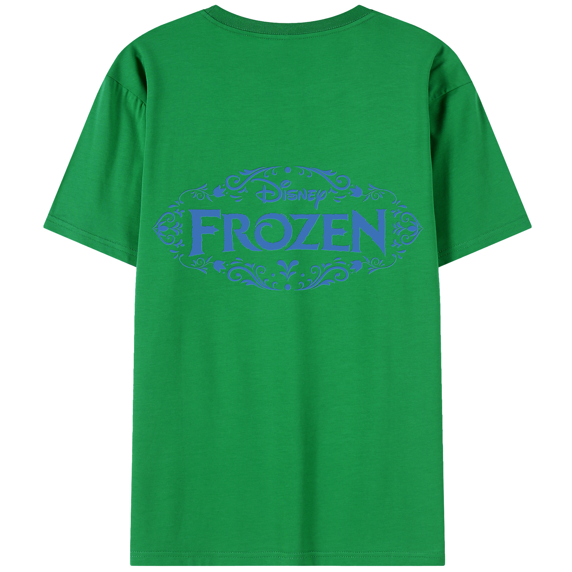 （画像用） アナと雪の女王 アンナ エルサ Frozen Anna Elsa 綿100％ メンズ半袖Tシャツ（バックプリント） 通気性
