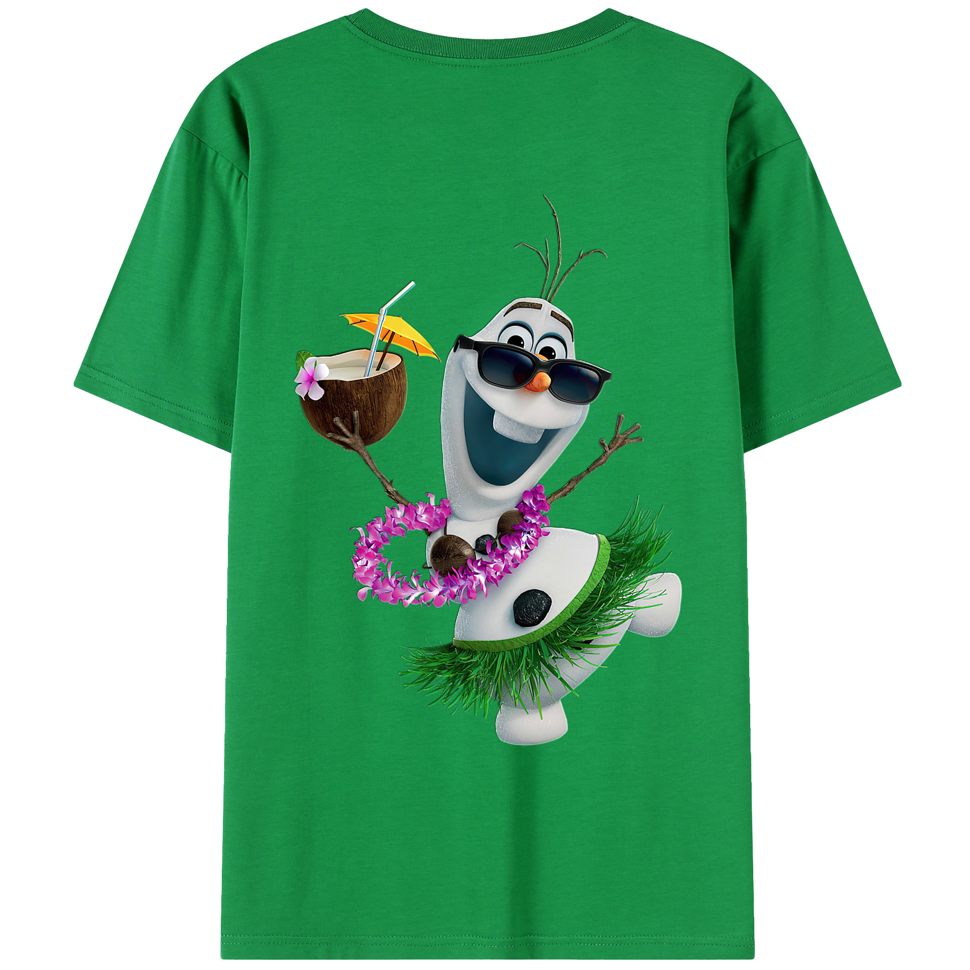 （画像用） アナと雪の女王 アンナ エルサ Frozen Anna Elsa 綿100％ メンズ半袖Tシャツ（バックプリント） 通気性