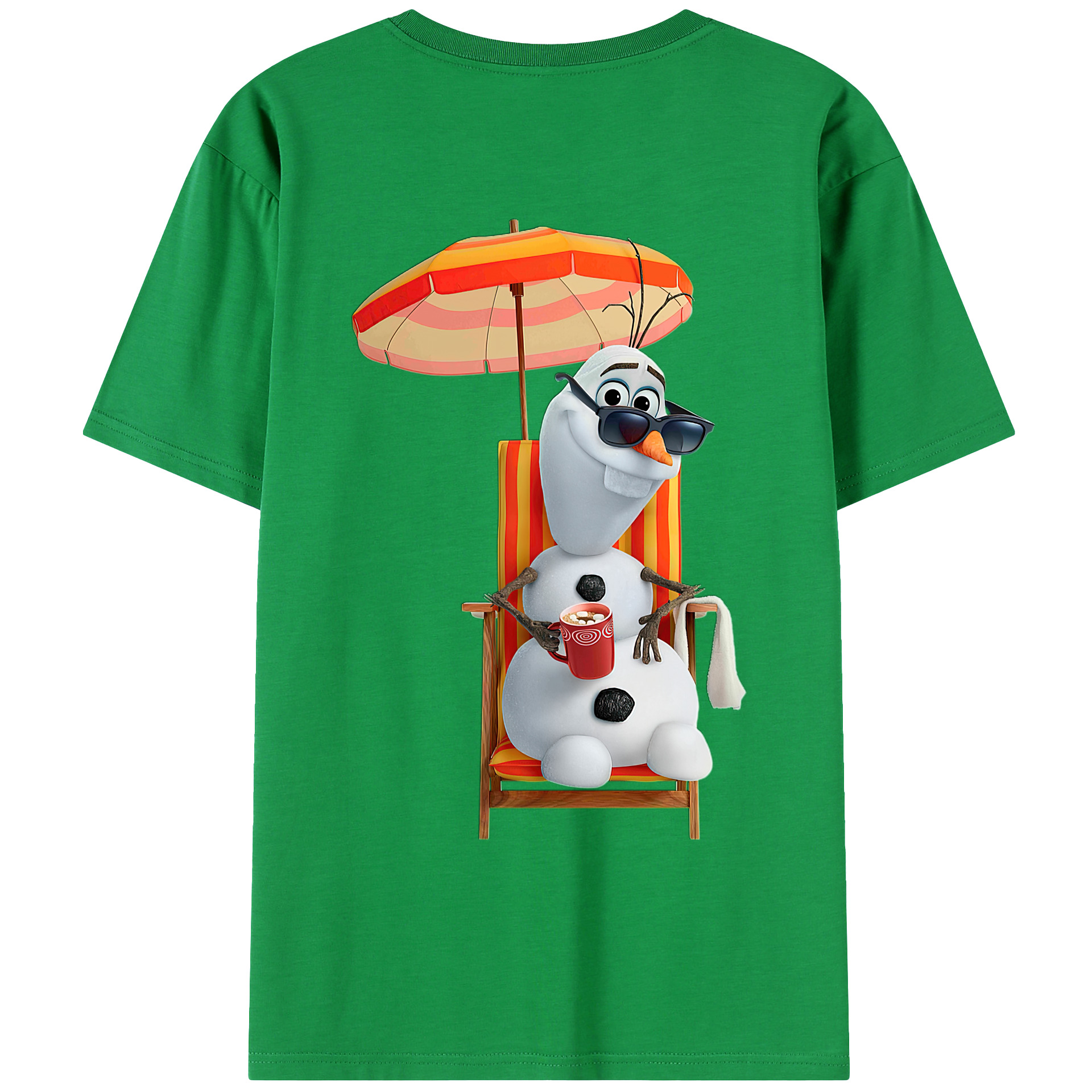 （画像用） アナと雪の女王 アンナ エルサ Frozen Anna Elsa 綿100％ メンズ半袖Tシャツ（バックプリント） 通気性