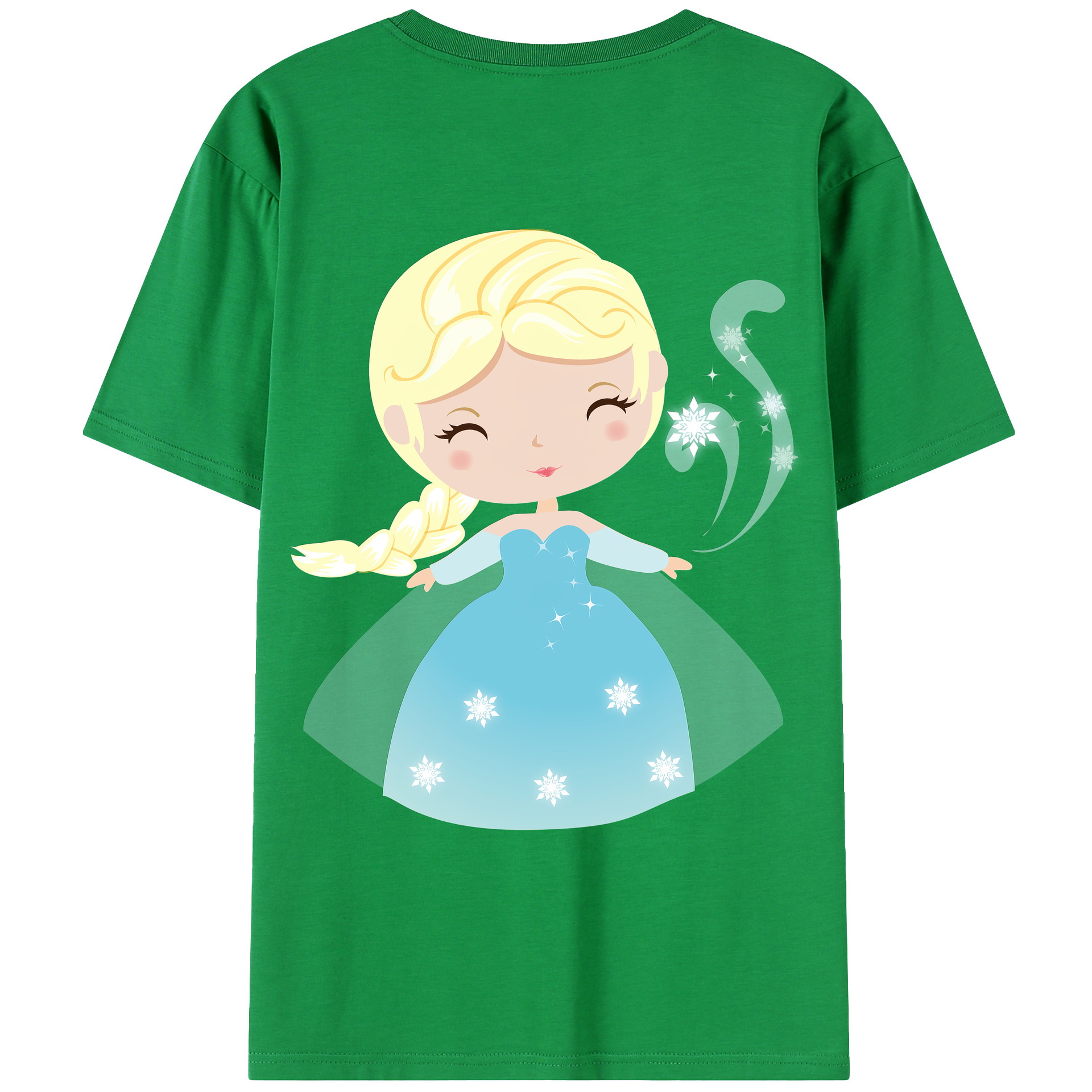 （画像用） アナと雪の女王 アンナ エルサ Frozen Anna Elsa 綿100％ メンズ半袖Tシャツ（バックプリント） 通気性