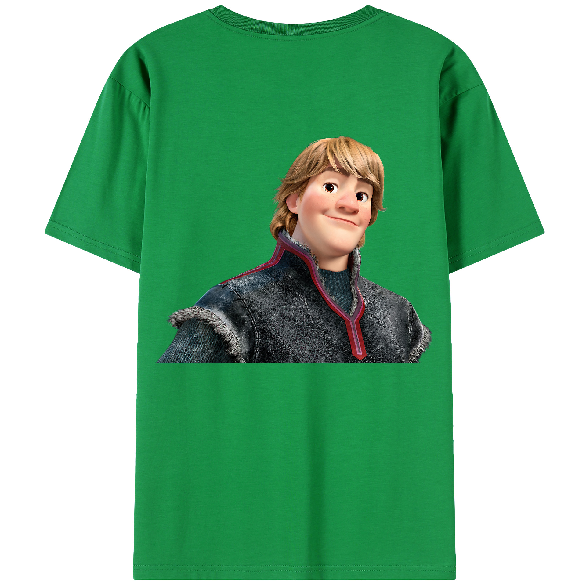 （画像用） アナと雪の女王 アンナ エルサ Frozen Anna Elsa 綿100％ メンズ半袖Tシャツ（バックプリント） 通気性