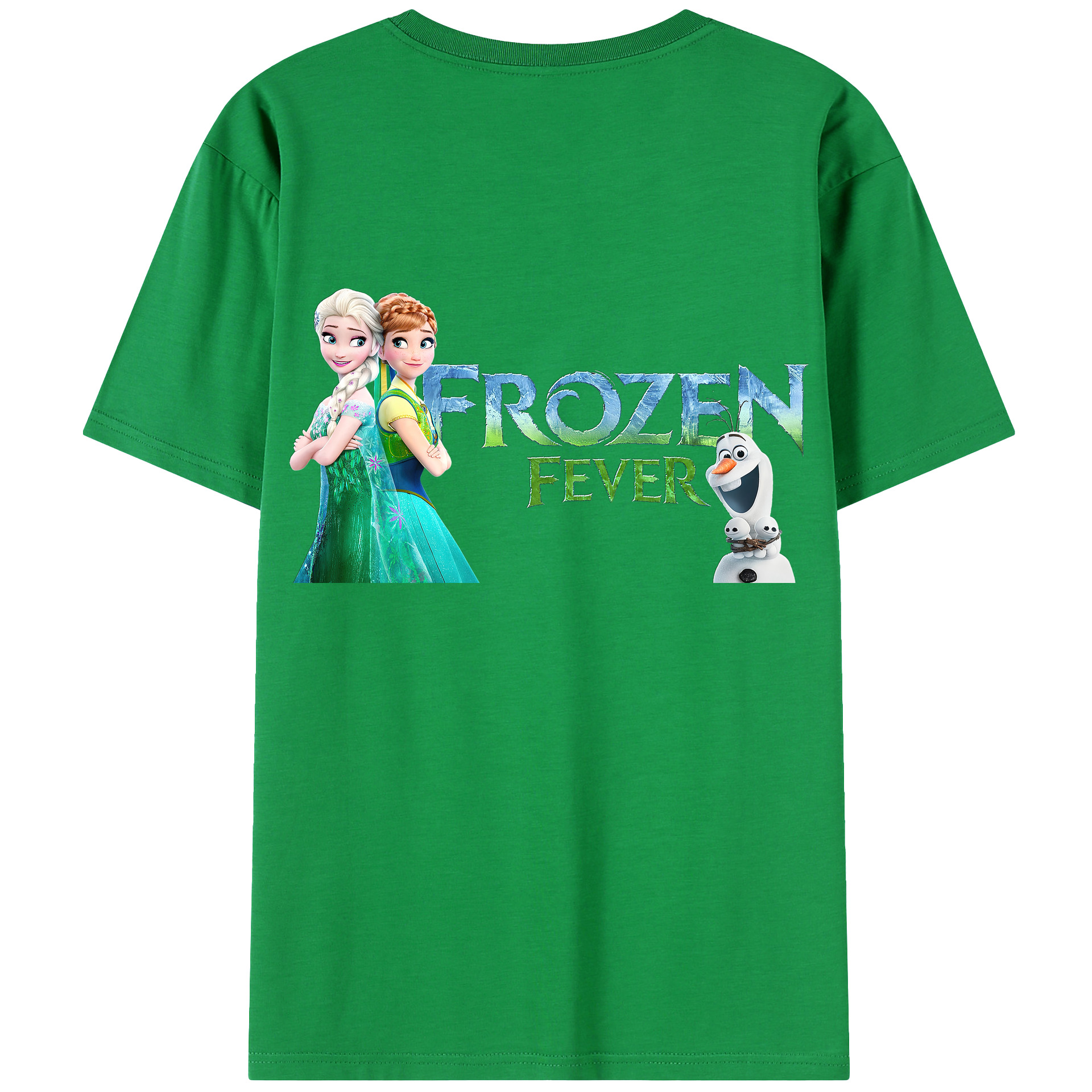 （画像用） アナと雪の女王 アンナ エルサ Frozen Anna Elsa 綿100％ メンズ半袖Tシャツ（バックプリント） 通気性