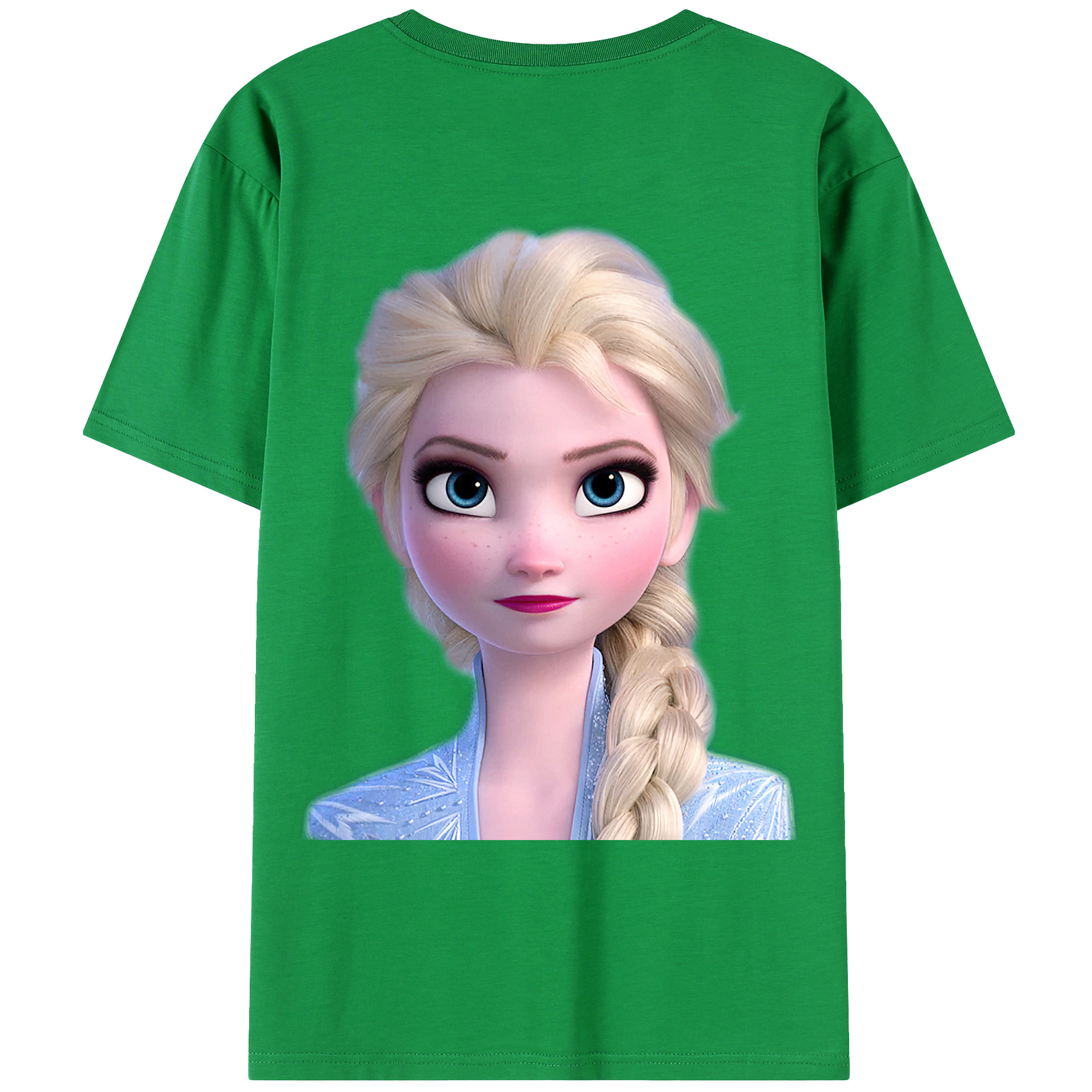 （画像用） アナと雪の女王 アンナ エルサ Frozen Anna Elsa 綿100％ メンズ半袖Tシャツ（バックプリント） 通気性