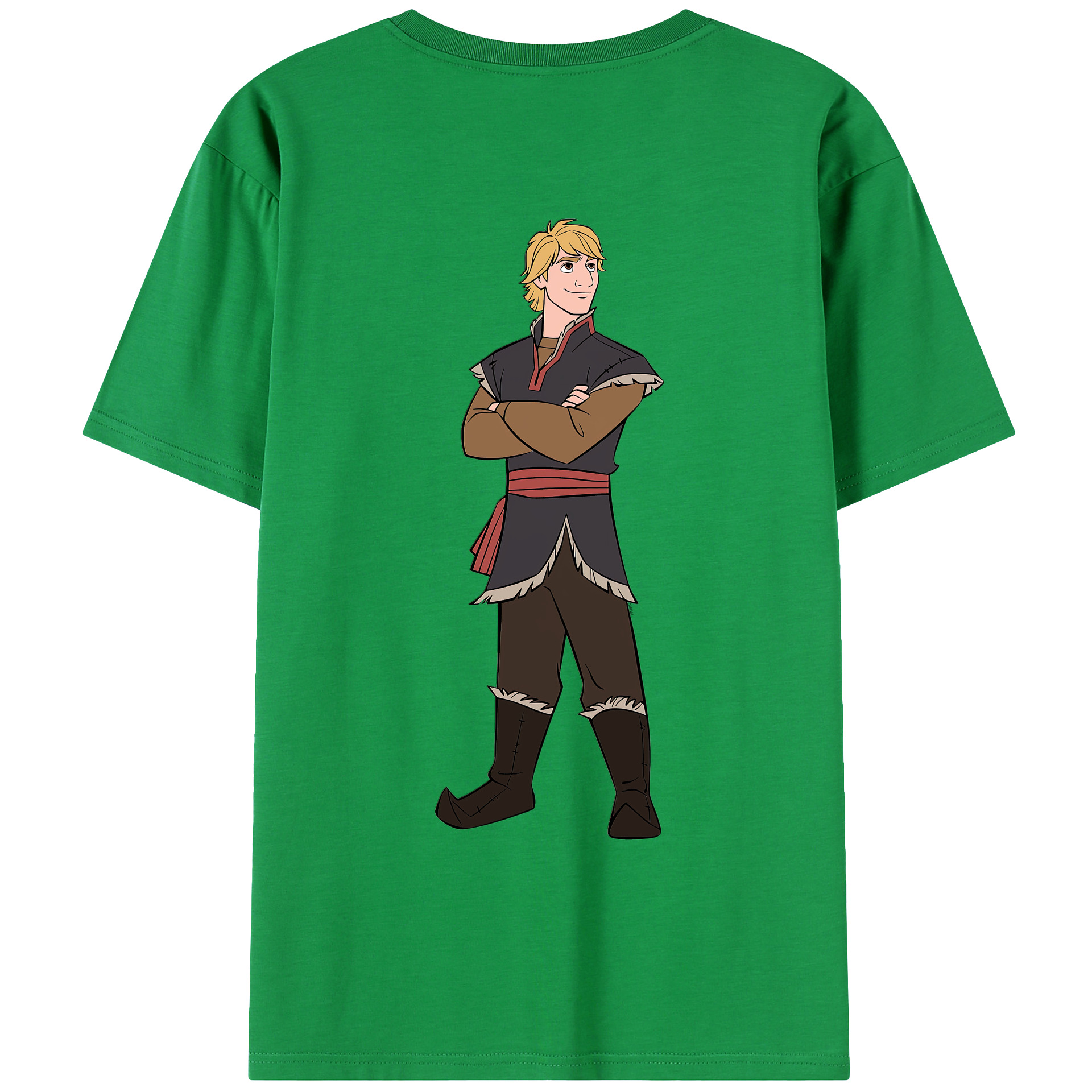 （画像用） アナと雪の女王 アンナ エルサ Frozen Anna Elsa 綿100％ メンズ半袖Tシャツ（バックプリント） 通気性