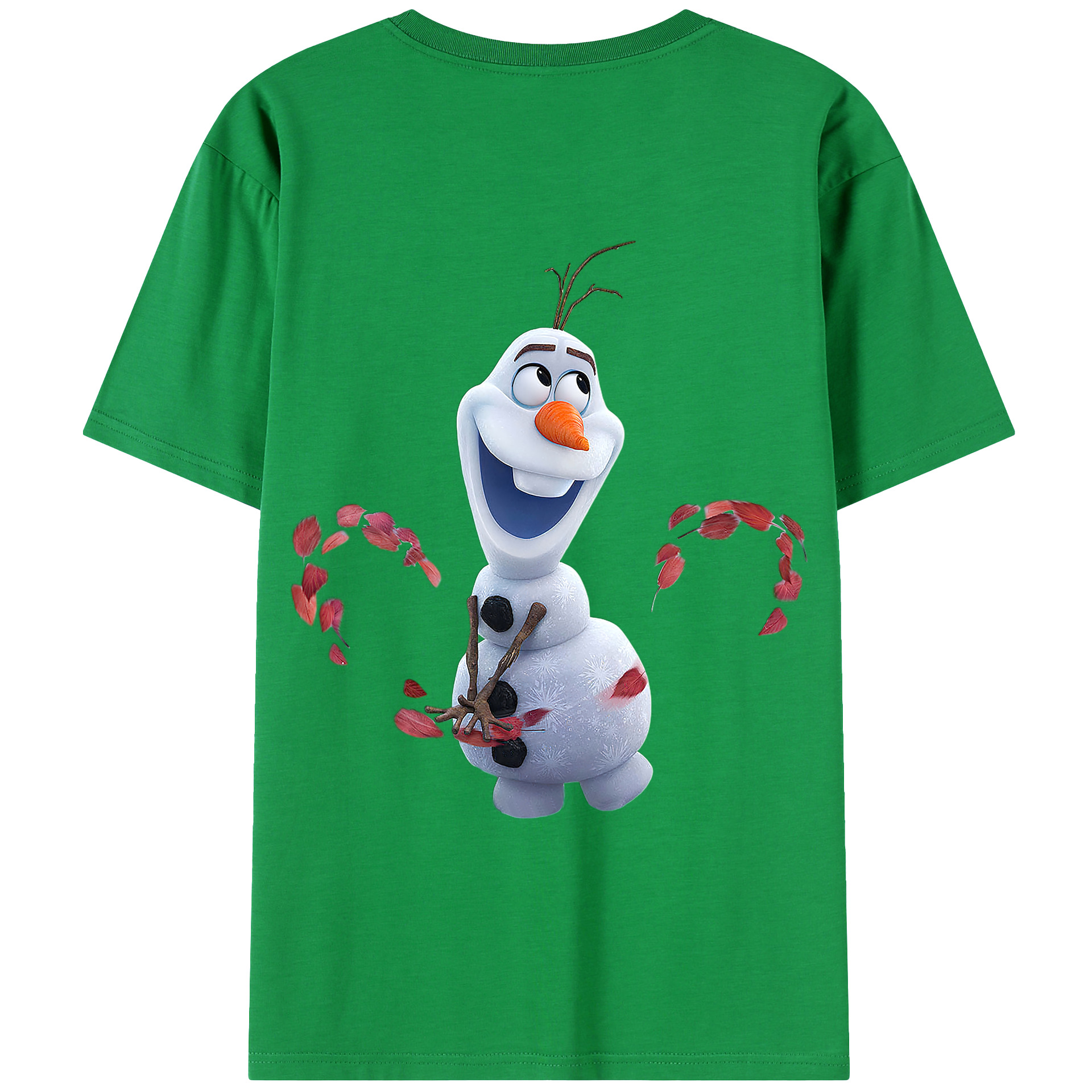 （画像用） アナと雪の女王 アンナ エルサ Frozen Anna Elsa 綿100％ メンズ半袖Tシャツ（バックプリント） 通気性