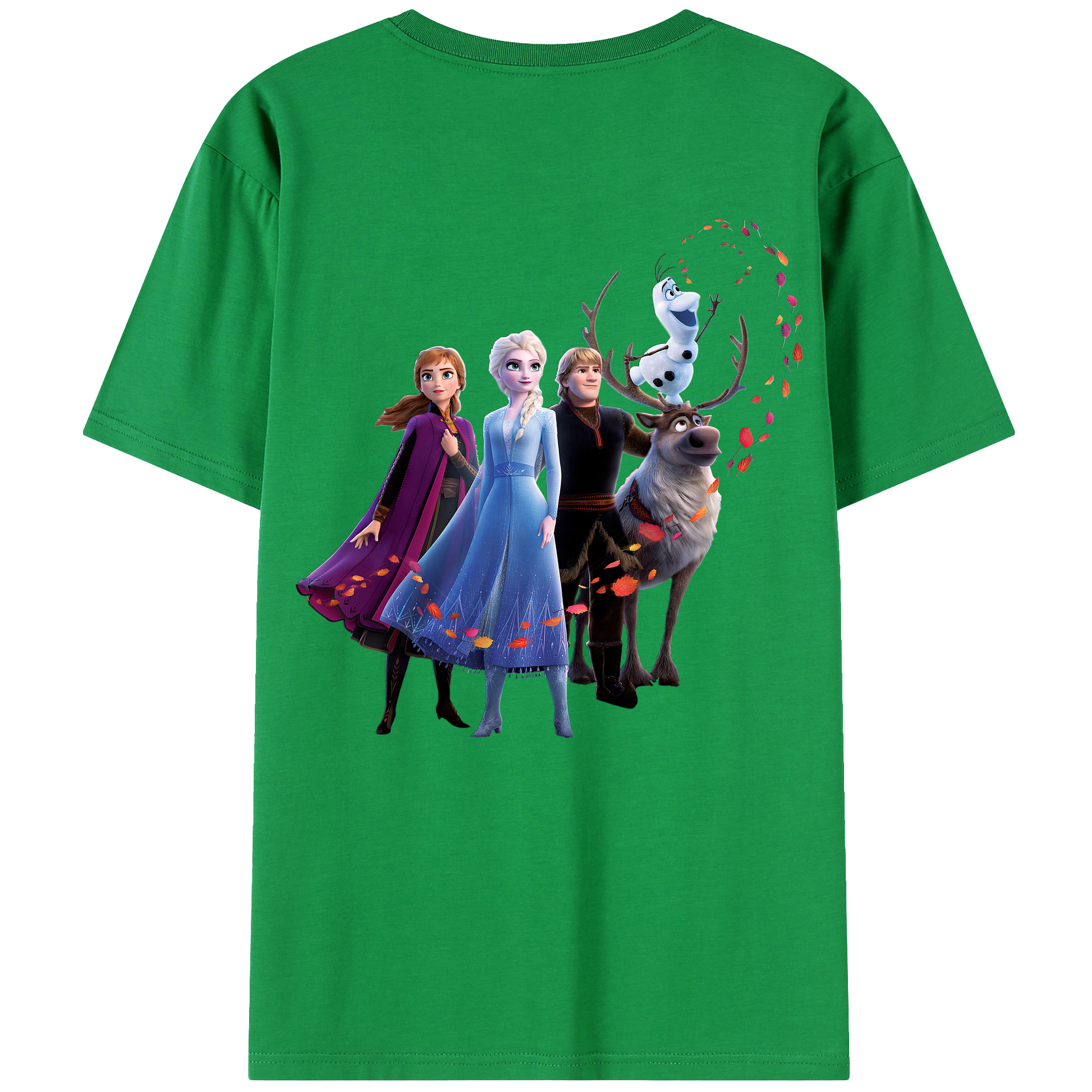 （画像用） アナと雪の女王 アンナ エルサ Frozen Anna Elsa 綿100％ メンズ半袖Tシャツ（バックプリント） 通気性