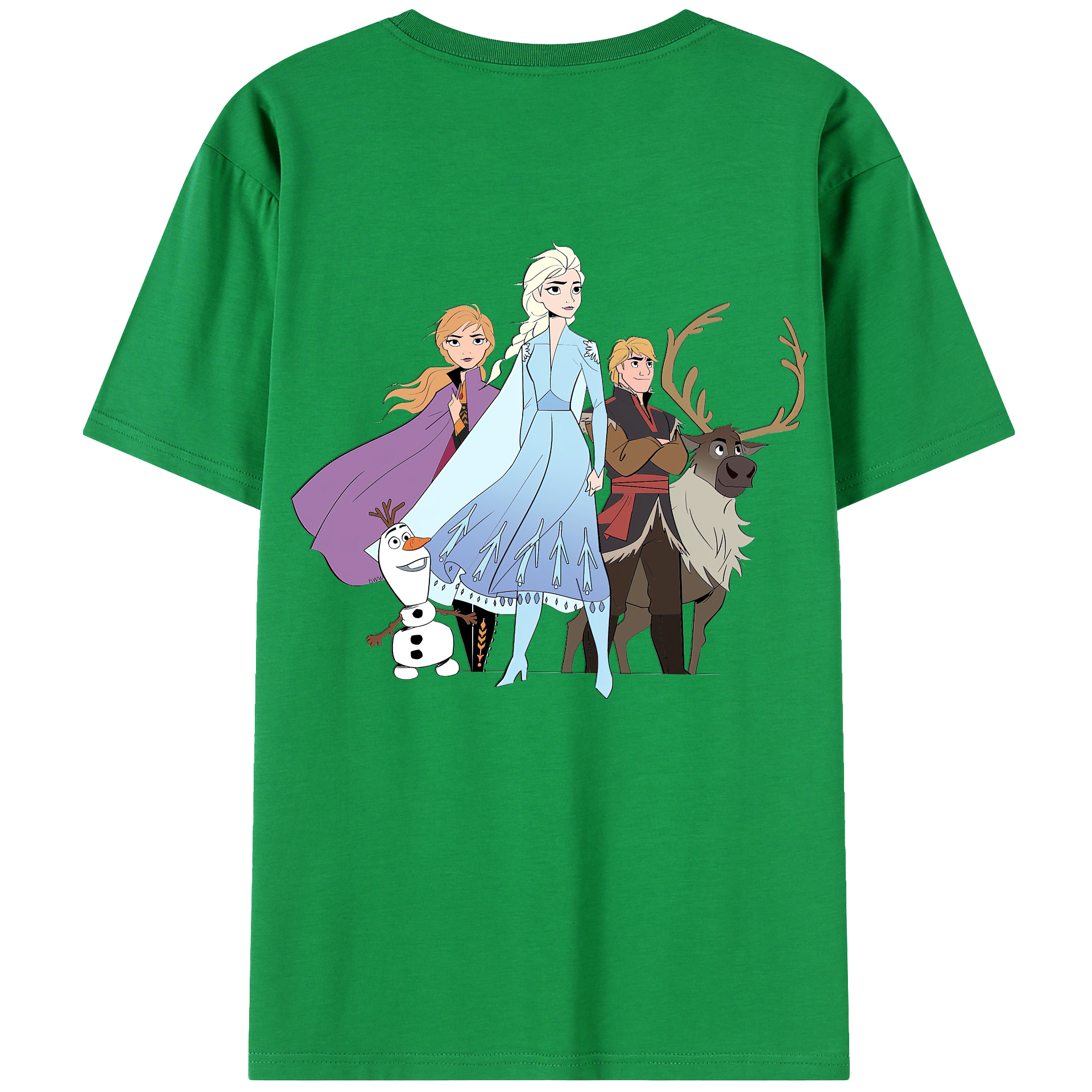 （画像用） アナと雪の女王 アンナ エルサ Frozen Anna Elsa 綿100％ メンズ半袖Tシャツ（バックプリント） 通気性