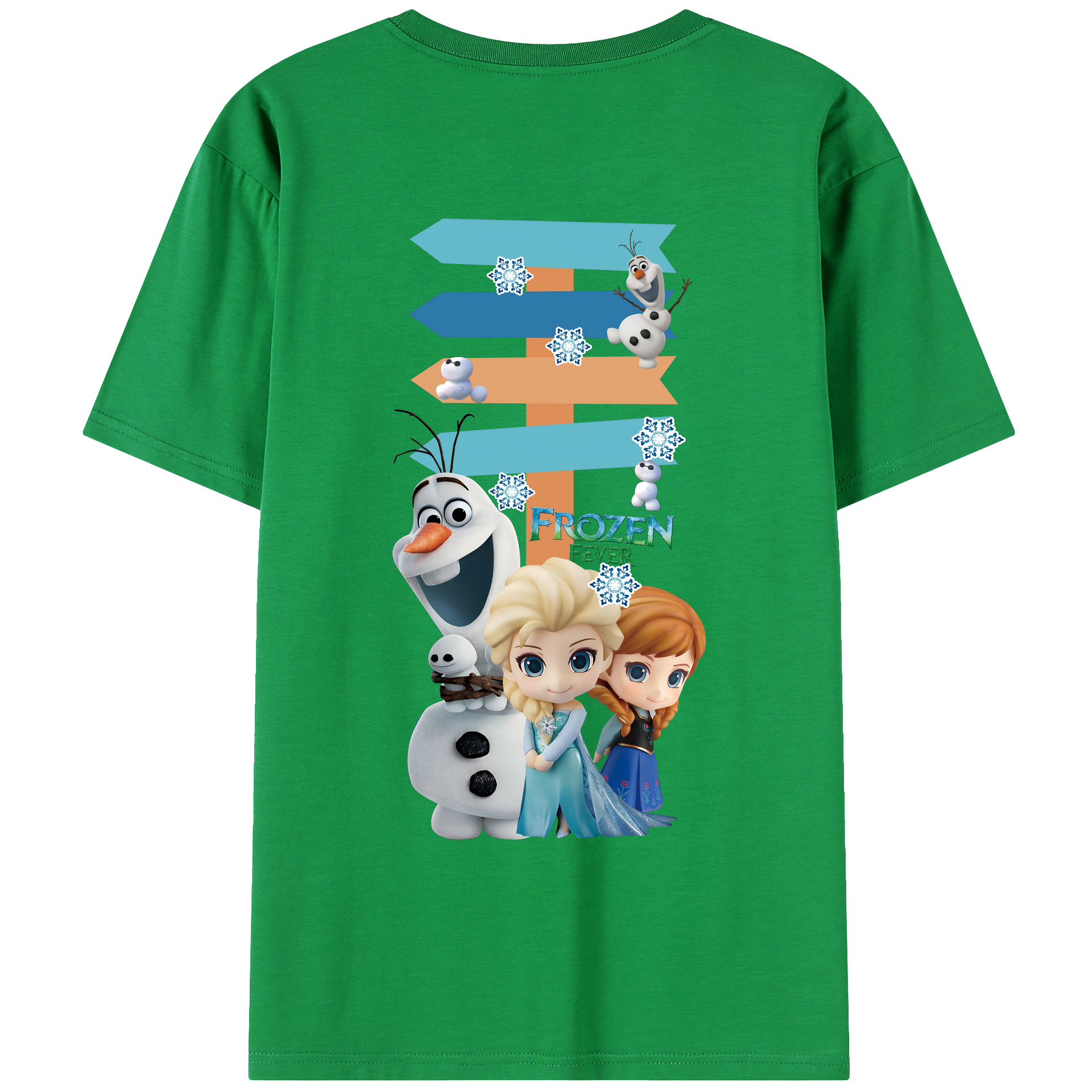 （画像用） アナと雪の女王 アンナ エルサ Frozen Anna Elsa 綿100％ メンズ半袖Tシャツ（バックプリント） 通気性