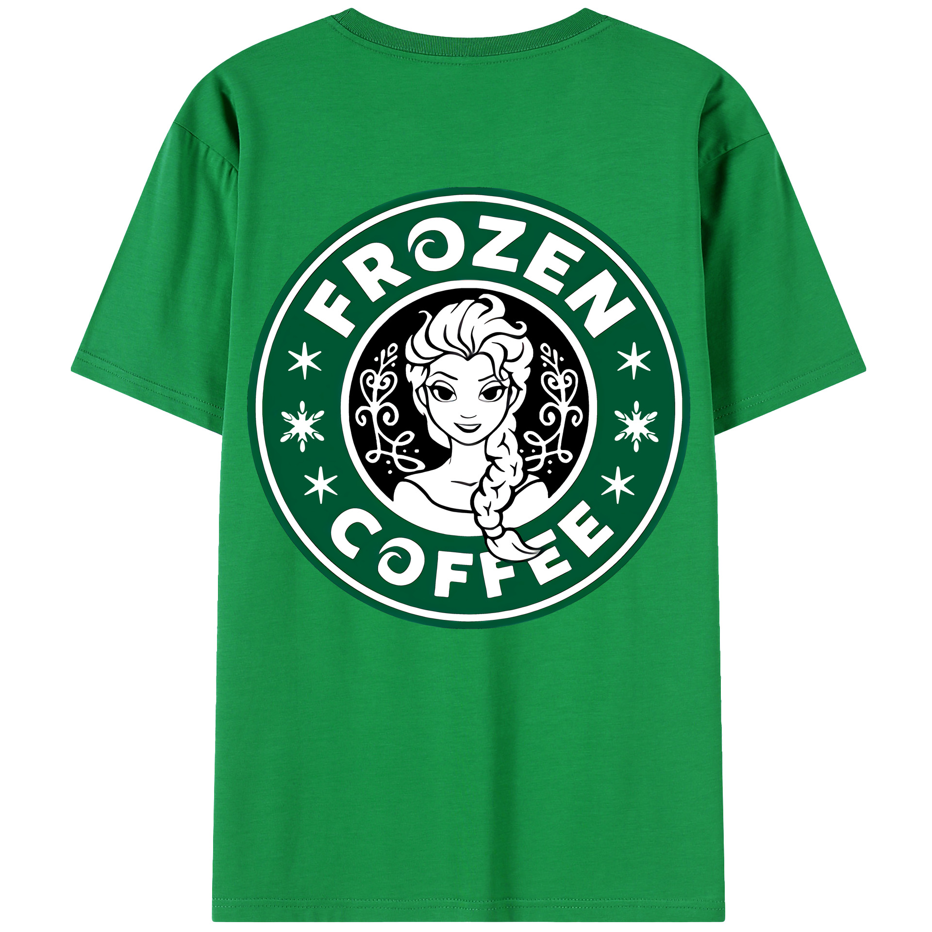 （画像用） アナと雪の女王 アンナ エルサ Frozen Anna Elsa 綿100％ メンズ半袖Tシャツ（バックプリント） 通気性