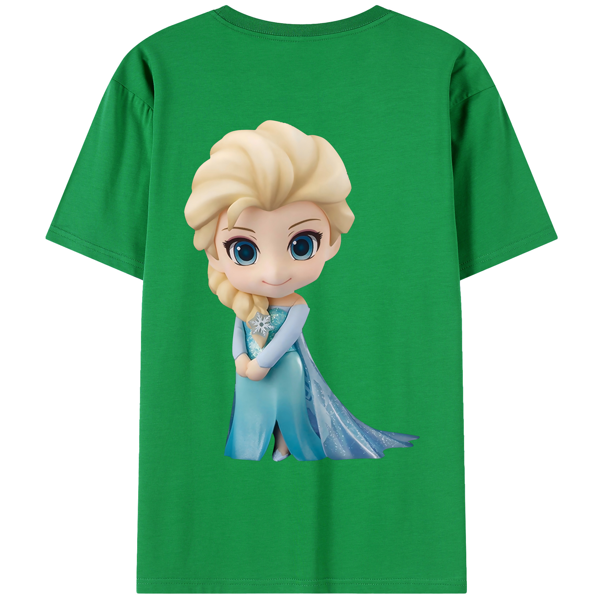 （画像用） アナと雪の女王 アンナ エルサ Frozen Anna Elsa 綿100％ メンズ半袖Tシャツ（バックプリント） 通気性