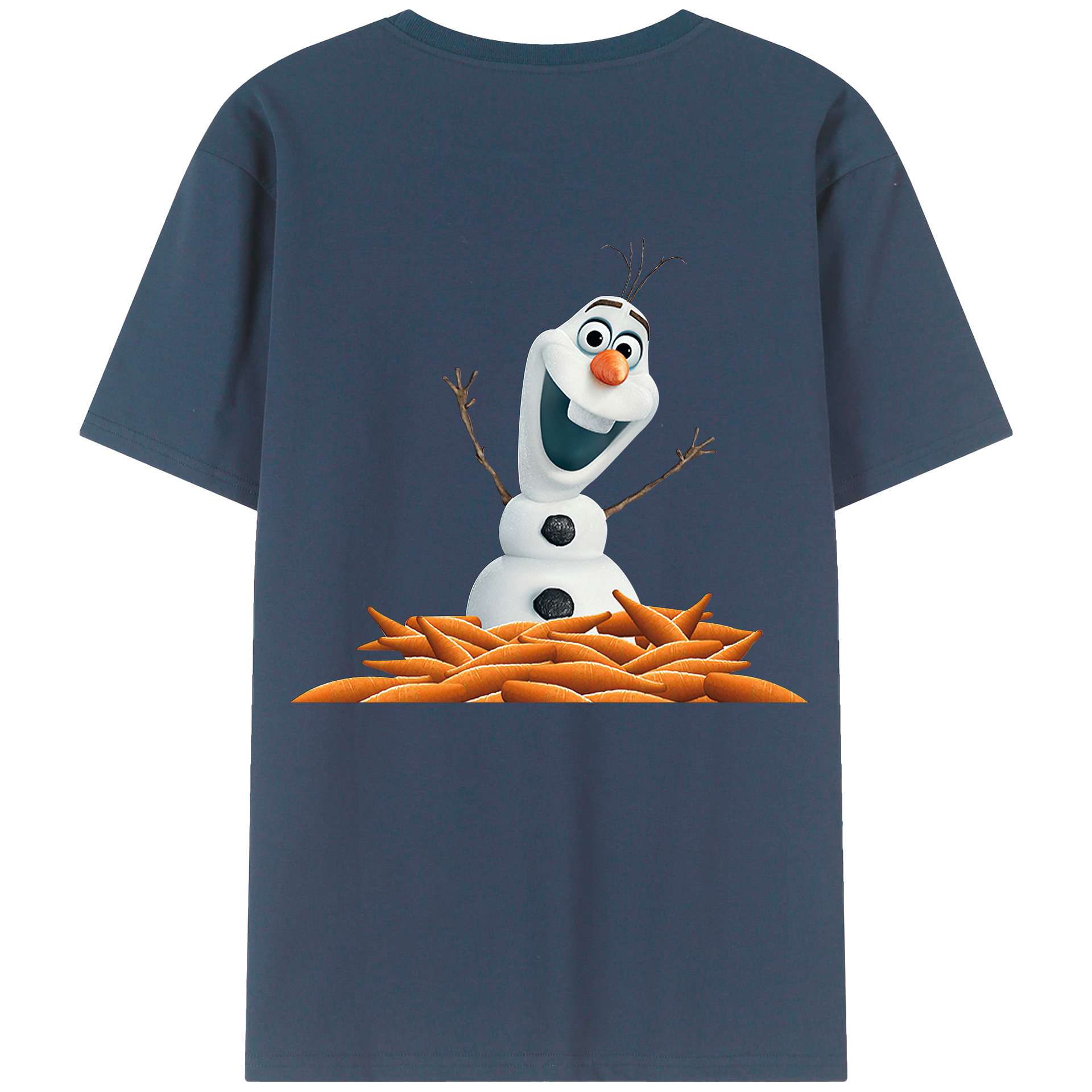（画像用） アナと雪の女王 アンナ エルサ Frozen Anna Elsa 綿100％ メンズ半袖Tシャツ（バックプリント） 通気性