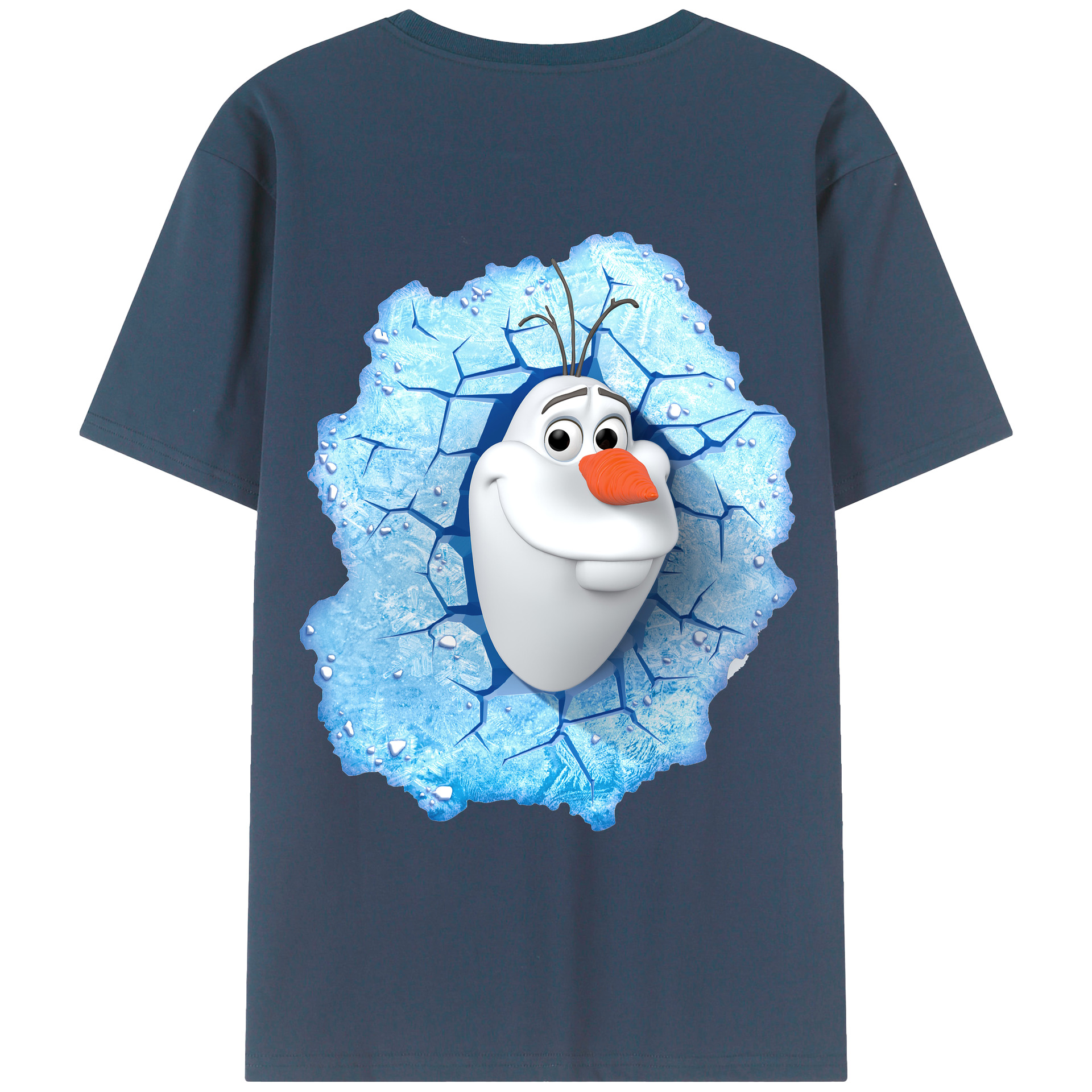 （画像用） アナと雪の女王 アンナ エルサ Frozen Anna Elsa 綿100％ メンズ半袖Tシャツ（バックプリント） 通気性