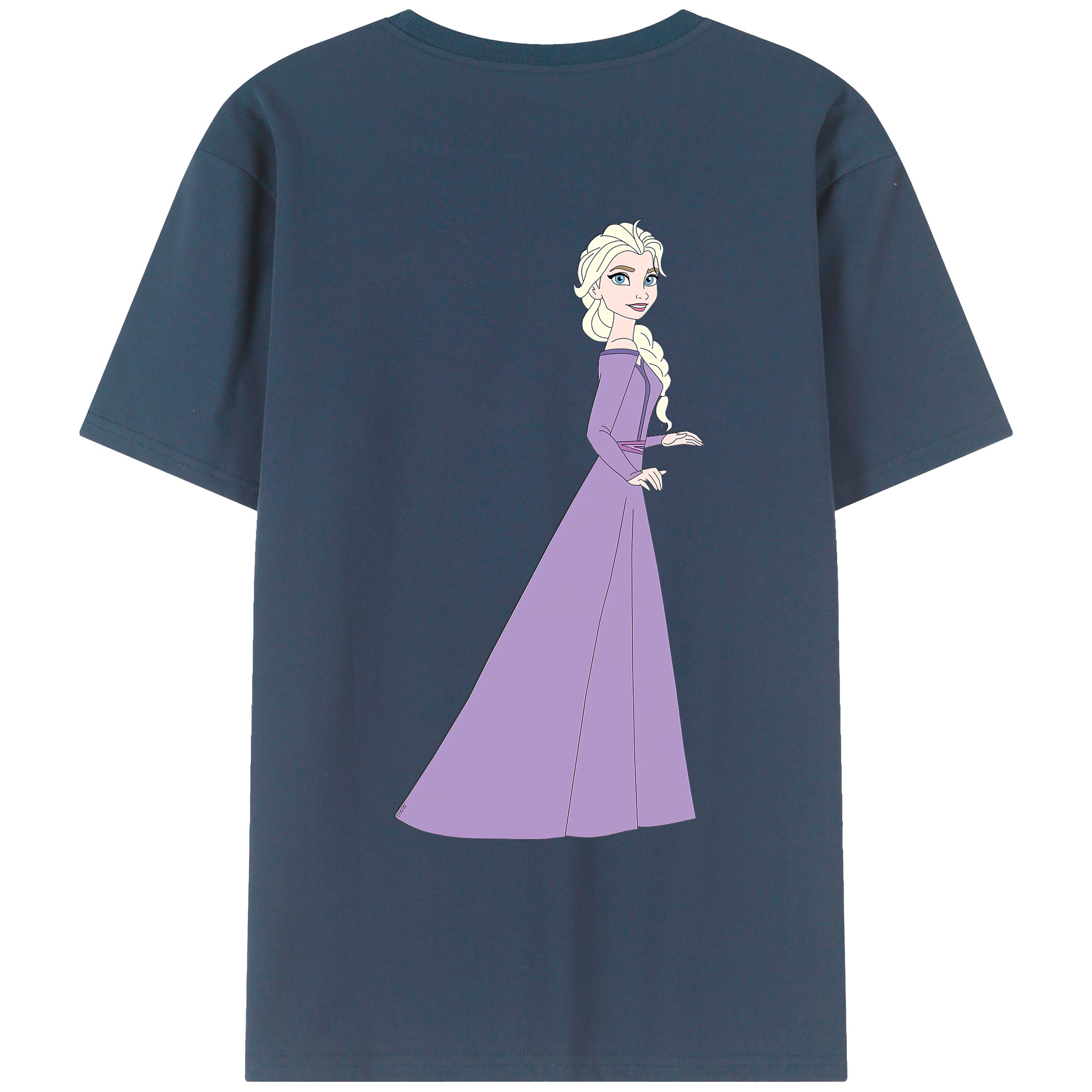 （画像用） アナと雪の女王 アンナ エルサ Frozen Anna Elsa 綿100％ メンズ半袖Tシャツ（バックプリント） 通気性
