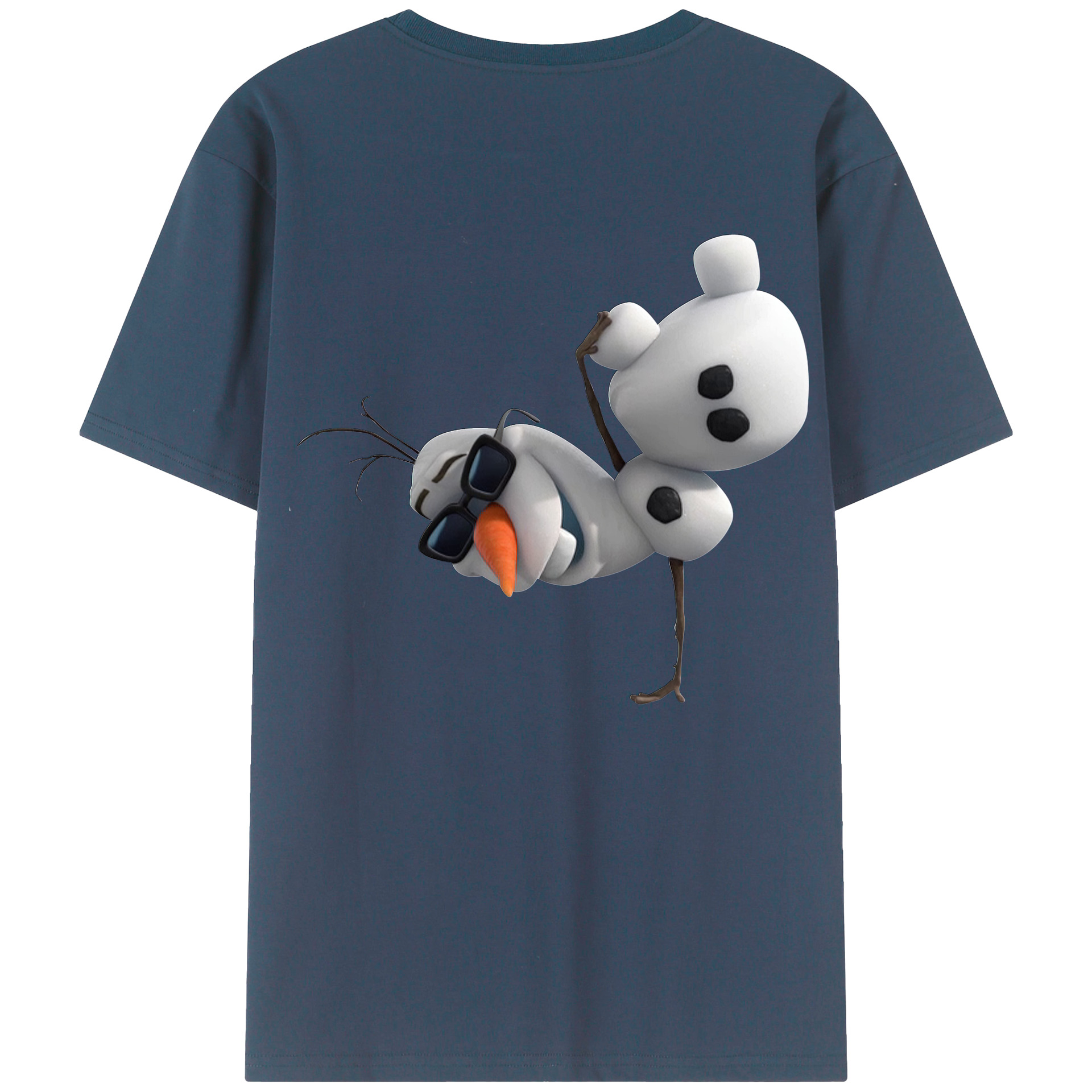 （画像用） アナと雪の女王 アンナ エルサ Frozen Anna Elsa 綿100％ メンズ半袖Tシャツ（バックプリント） 通気性