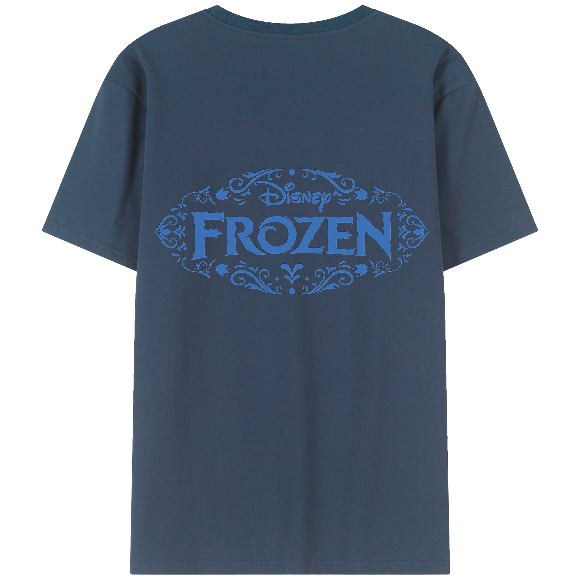 （画像用） アナと雪の女王 アンナ エルサ Frozen Anna Elsa 綿100％ メンズ半袖Tシャツ（バックプリント） 通気性