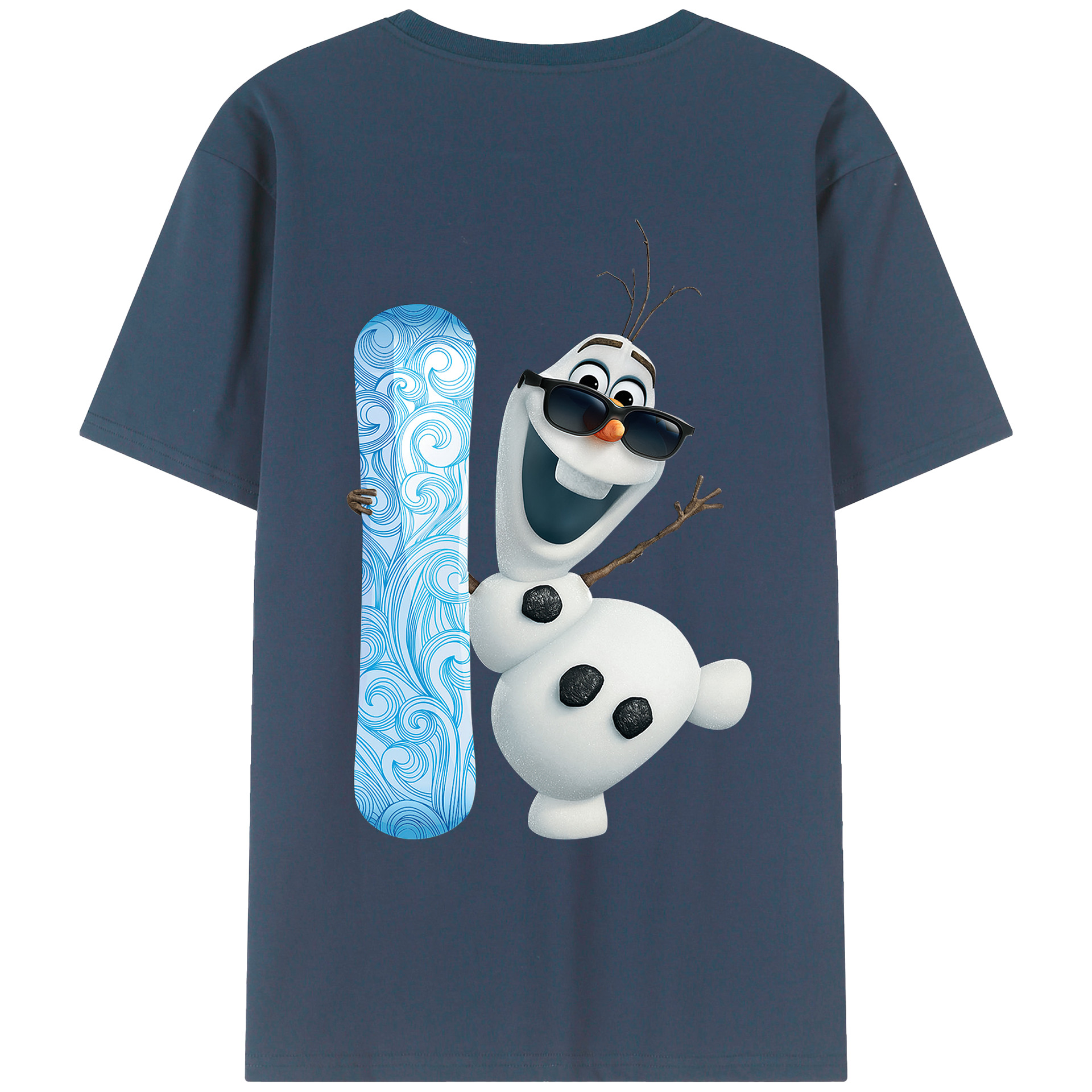 （画像用） アナと雪の女王 アンナ エルサ Frozen Anna Elsa 綿100％ メンズ半袖Tシャツ（バックプリント） 通気性