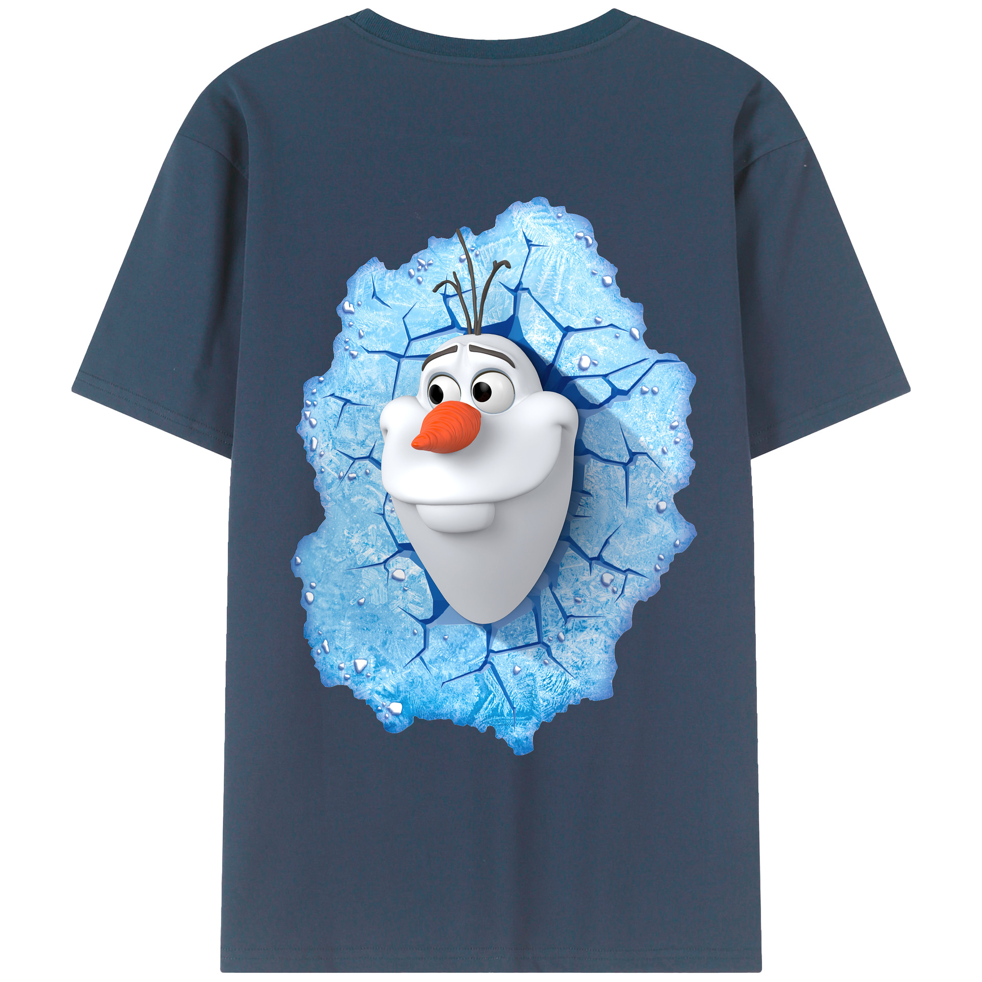 （画像用） アナと雪の女王 アンナ エルサ Frozen Anna Elsa 綿100％ メンズ半袖Tシャツ（バックプリント） 通気性